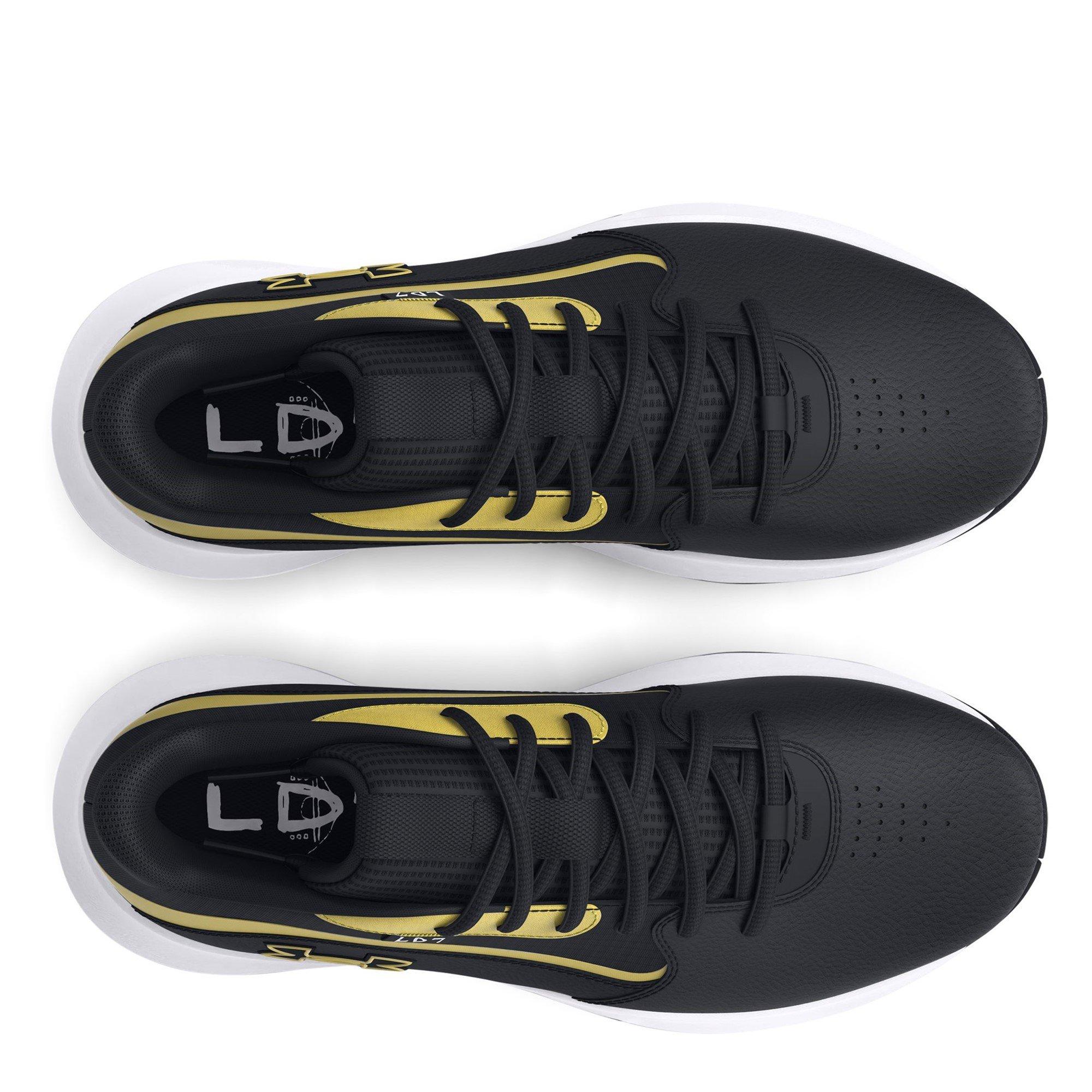 Black/Met.Gold - Under Armour - Lockdown 7 Basketball Shoes Mens - 4