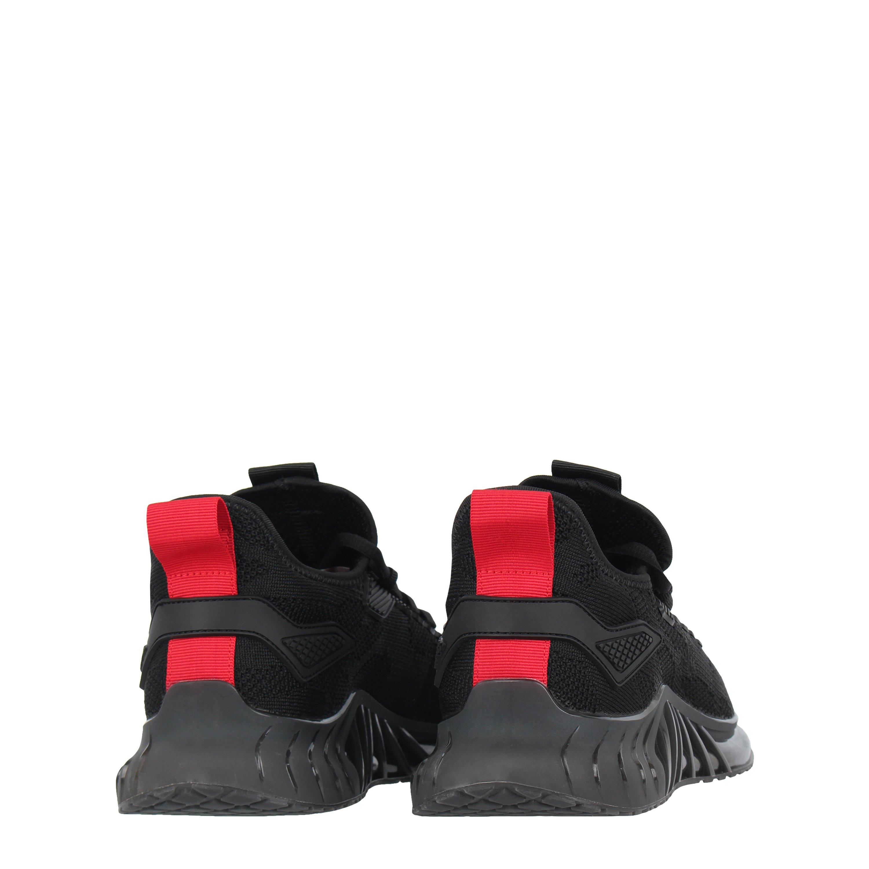 Black/Red - Rise - Chain Trainers Mens - 4