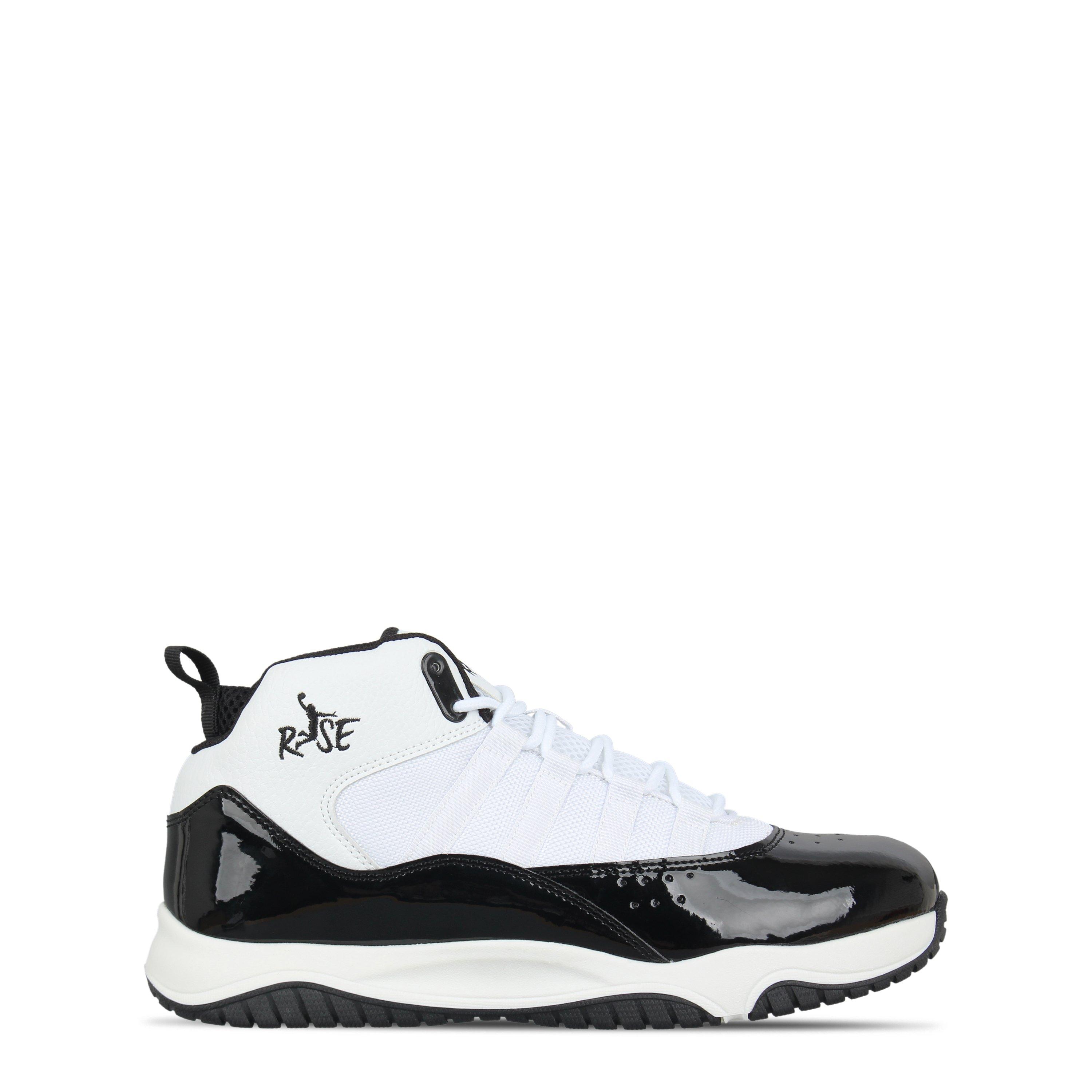 Rise Men's Shuttle Basketball Trainers - White/Black - 10 (45)