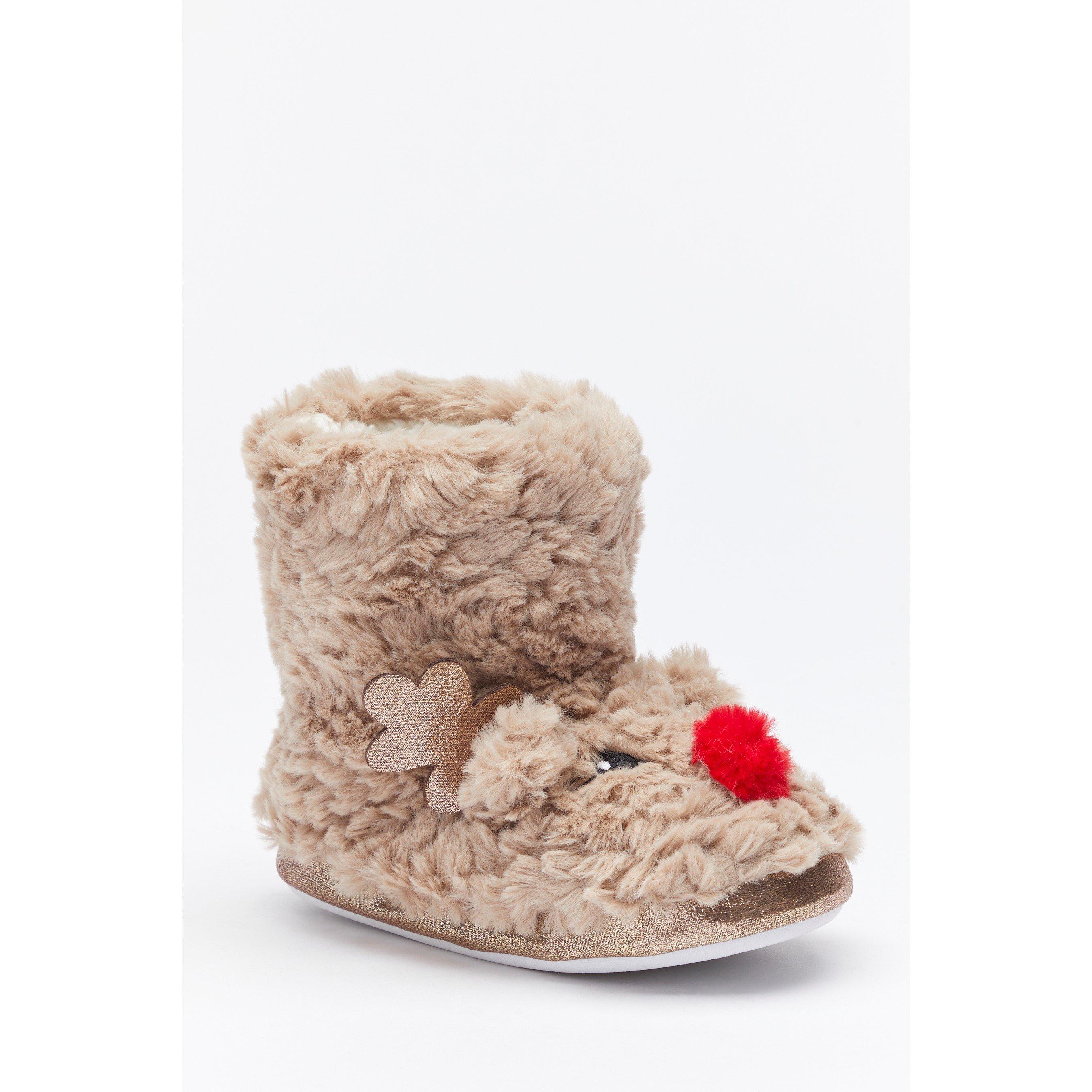 Be You Studio Christmas Reindeer Slider Slippers
