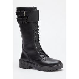 Be You Studio Tall Lace Up Biker Boot