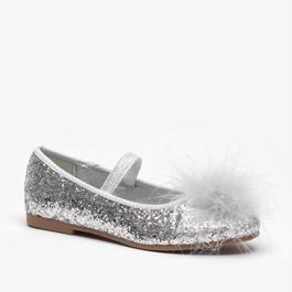 Be You Girls Sequin Feather Shoes