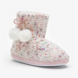 Be You Girls Pom Pom Knitted Booties