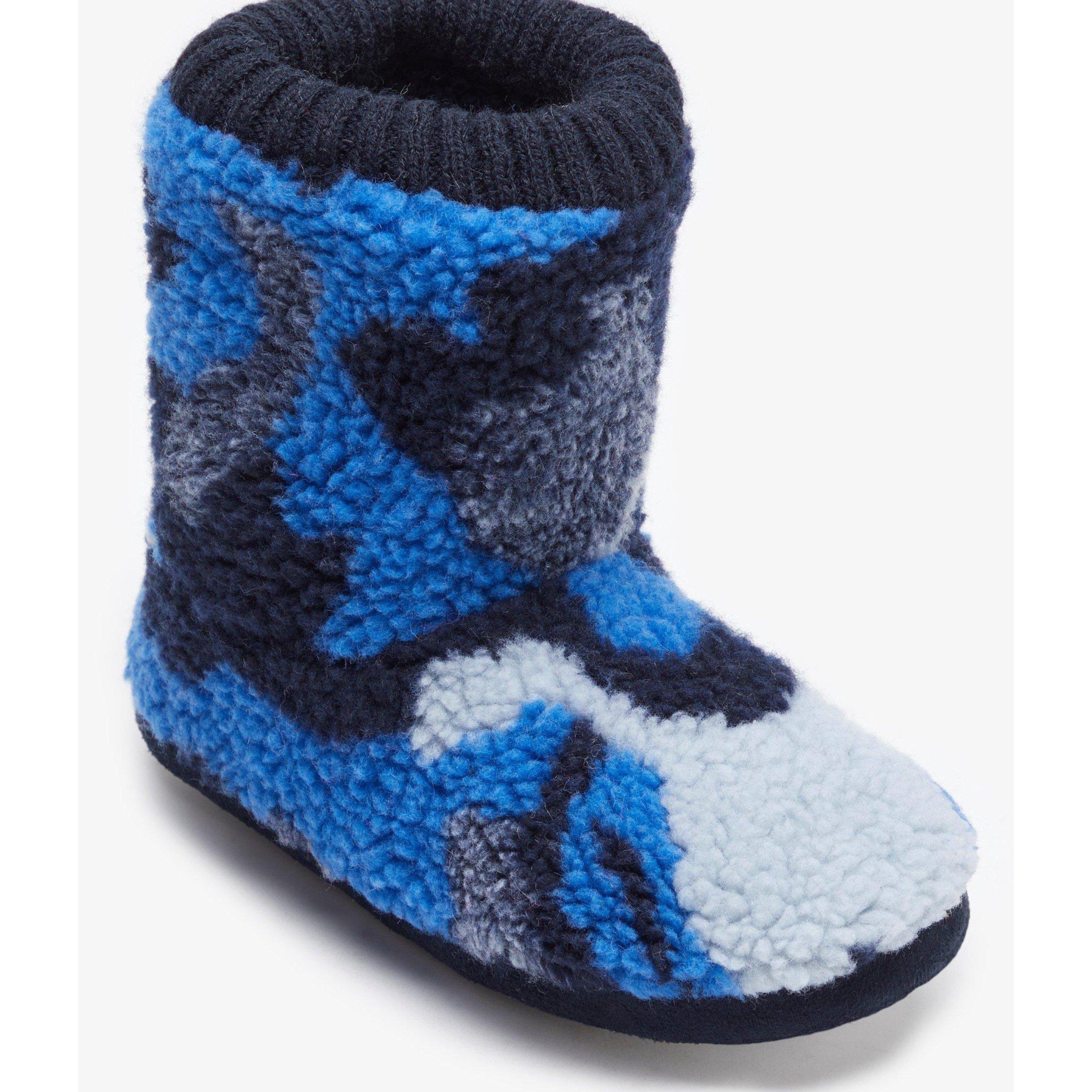 Blue - Be You - Boys Camo Slipper Boot - 1