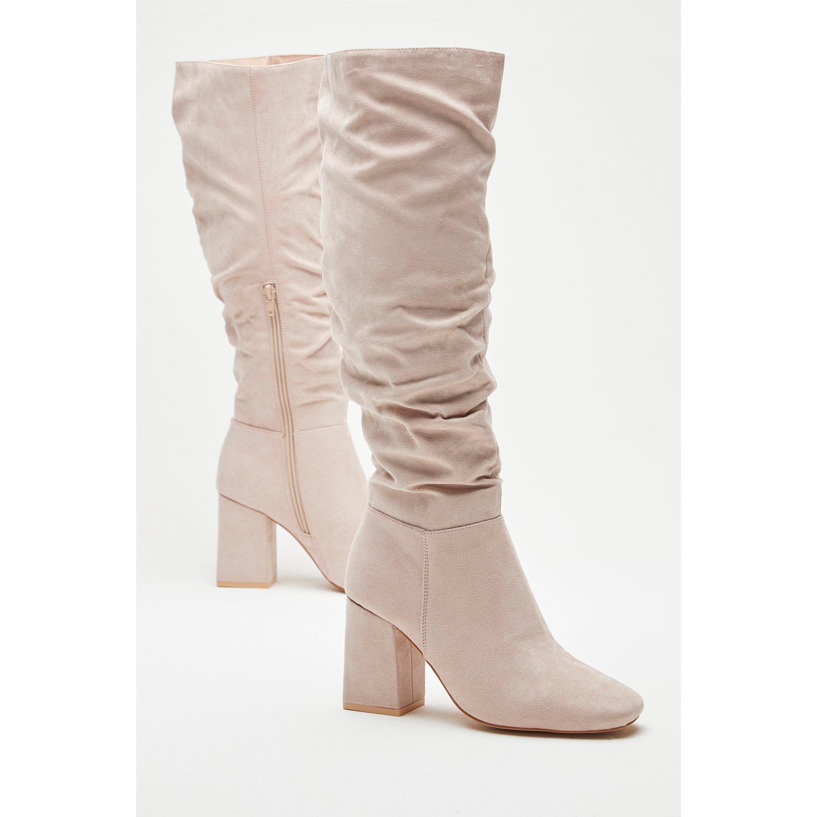 Stein - Be You - Block Heel Faux Suede Tall Boot - 2