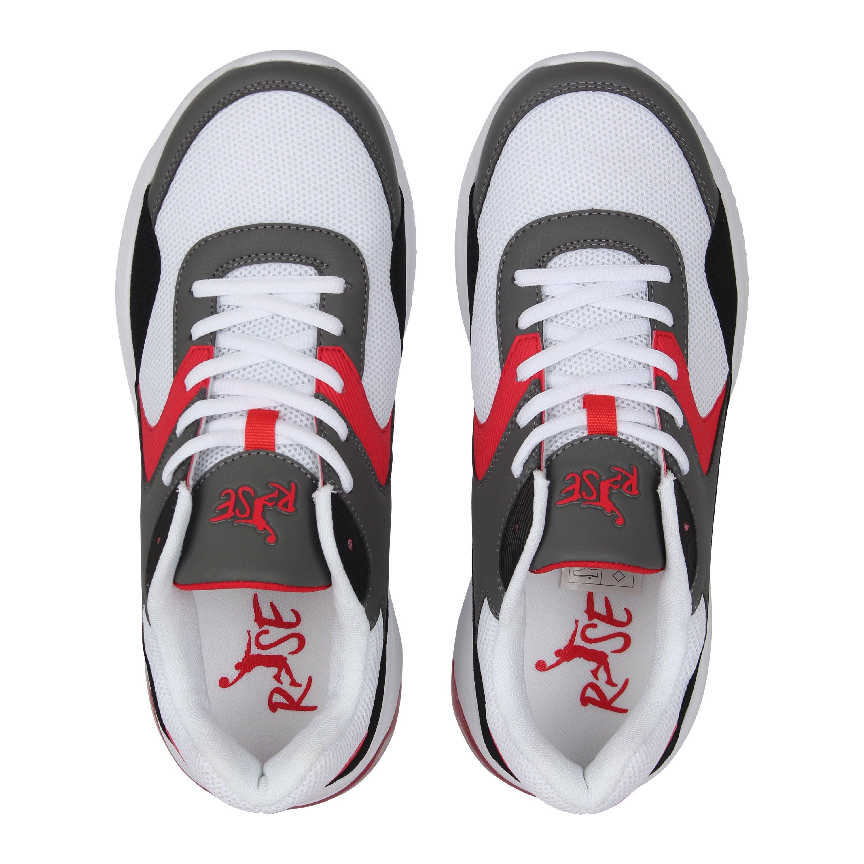 White/Red - Rise - Dispatch Basketball Trainers Mens - 5