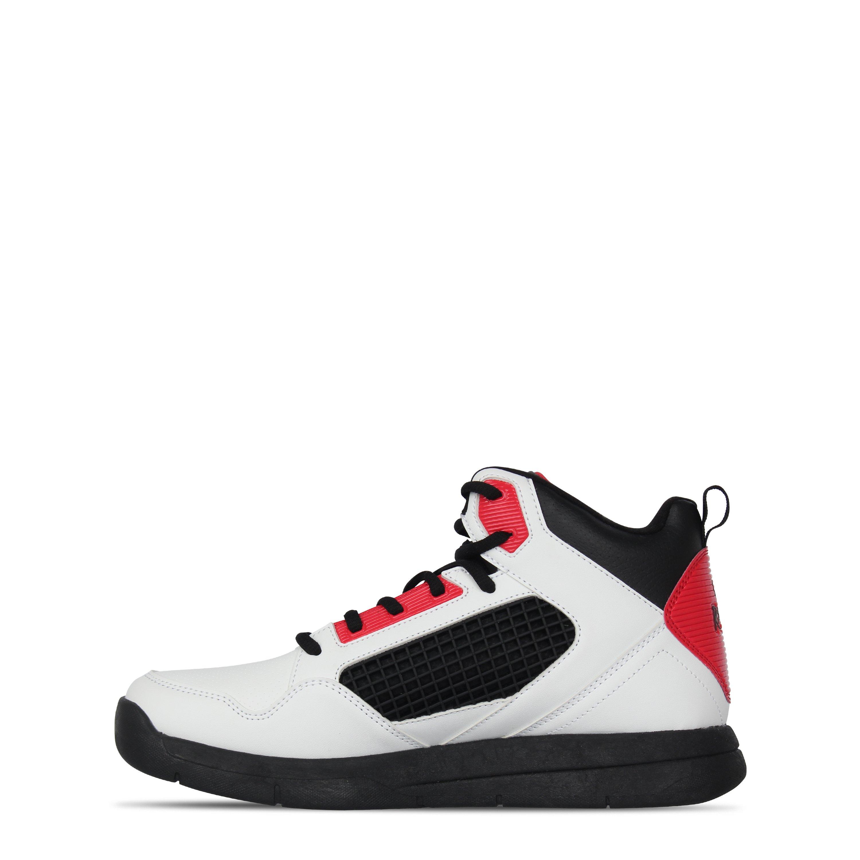 White/Black/Red - Rise - Reverse Basketball Trainers Mens - 2