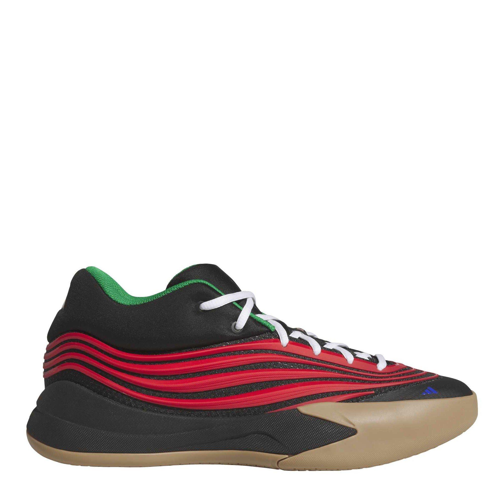 Black/Ruby/Gum - adidas - Dame X Mens Shoes - 1