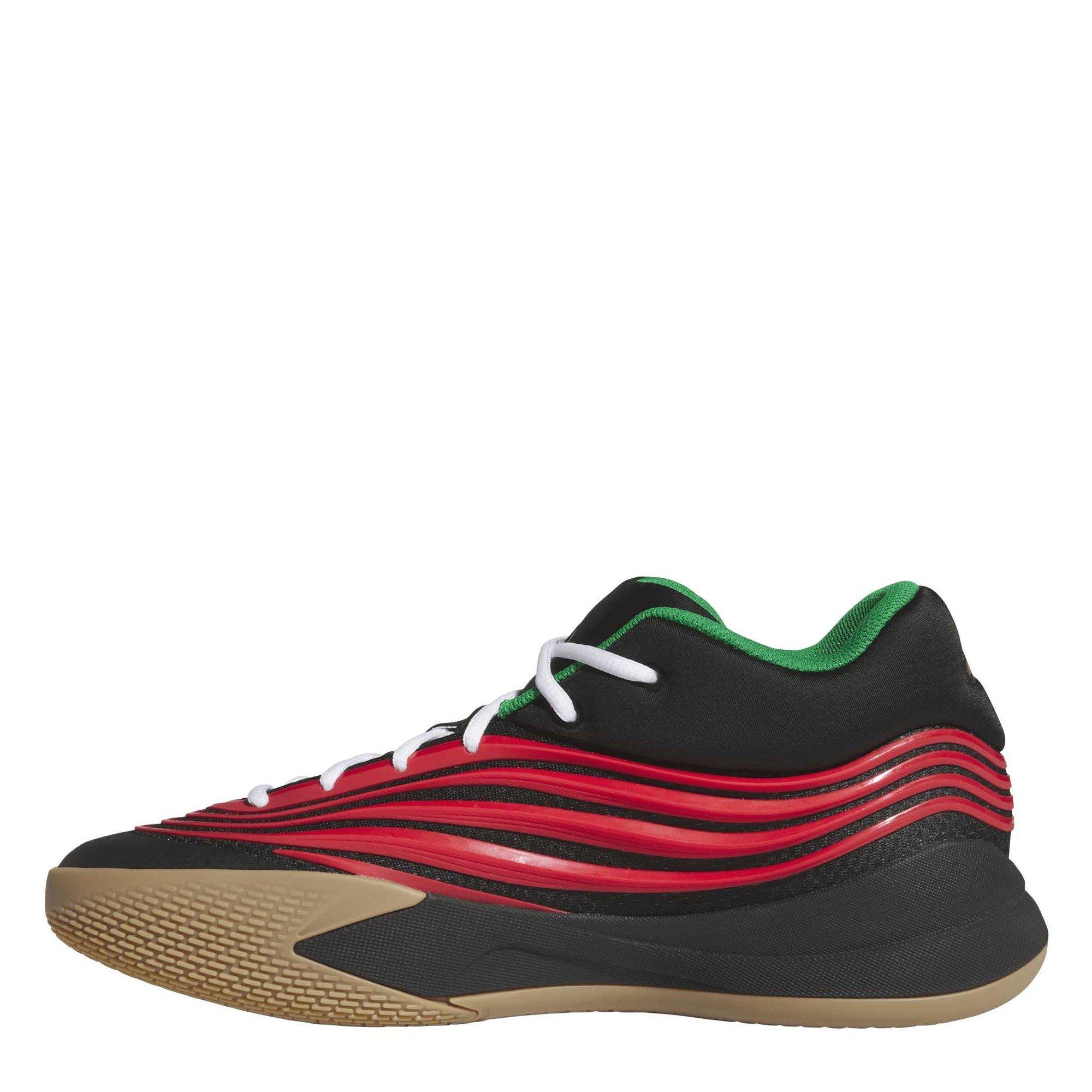 Black/Ruby/Gum - adidas - Dame X Mens Shoes - 2