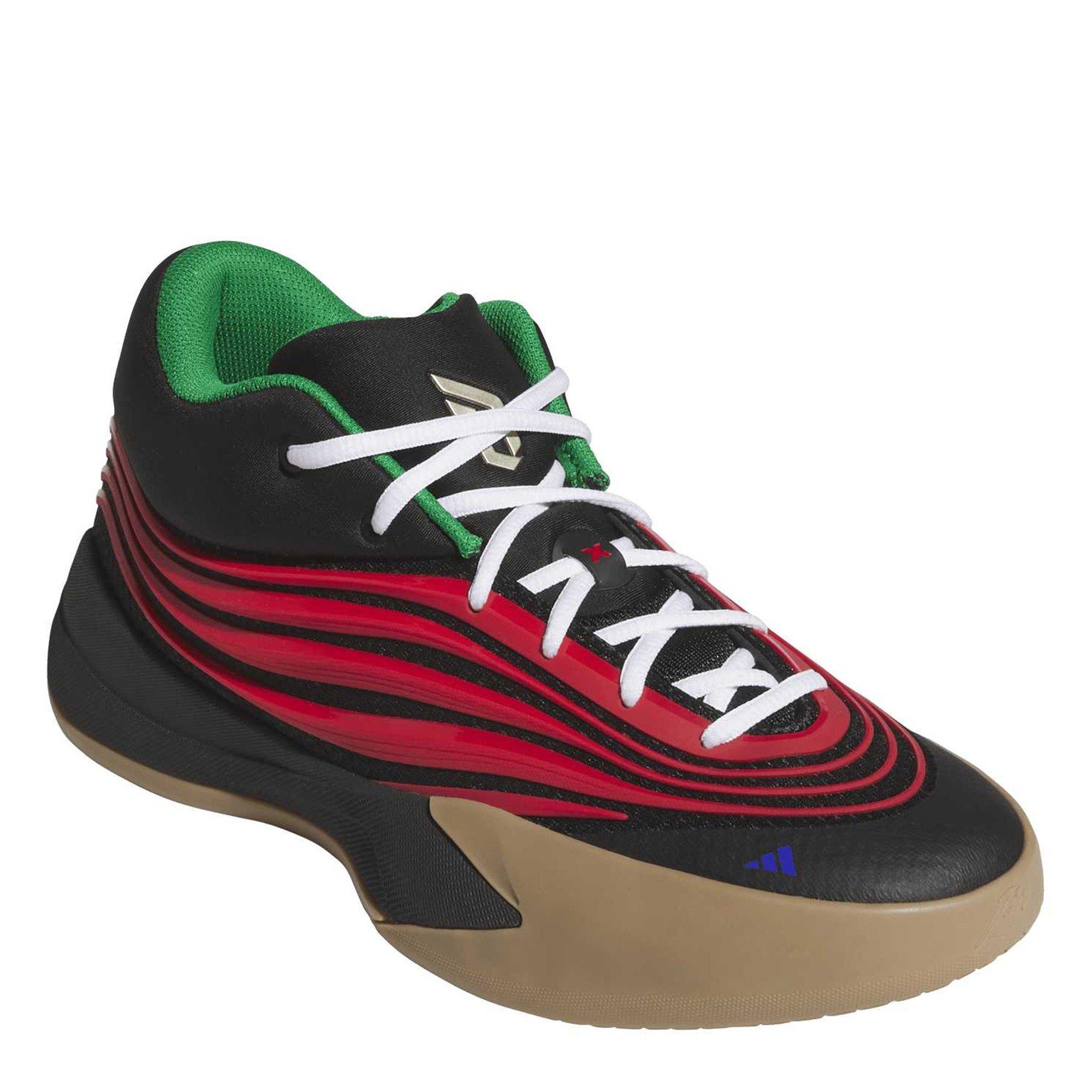 Black/Ruby/Gum - adidas - Dame X Mens Shoes - 3