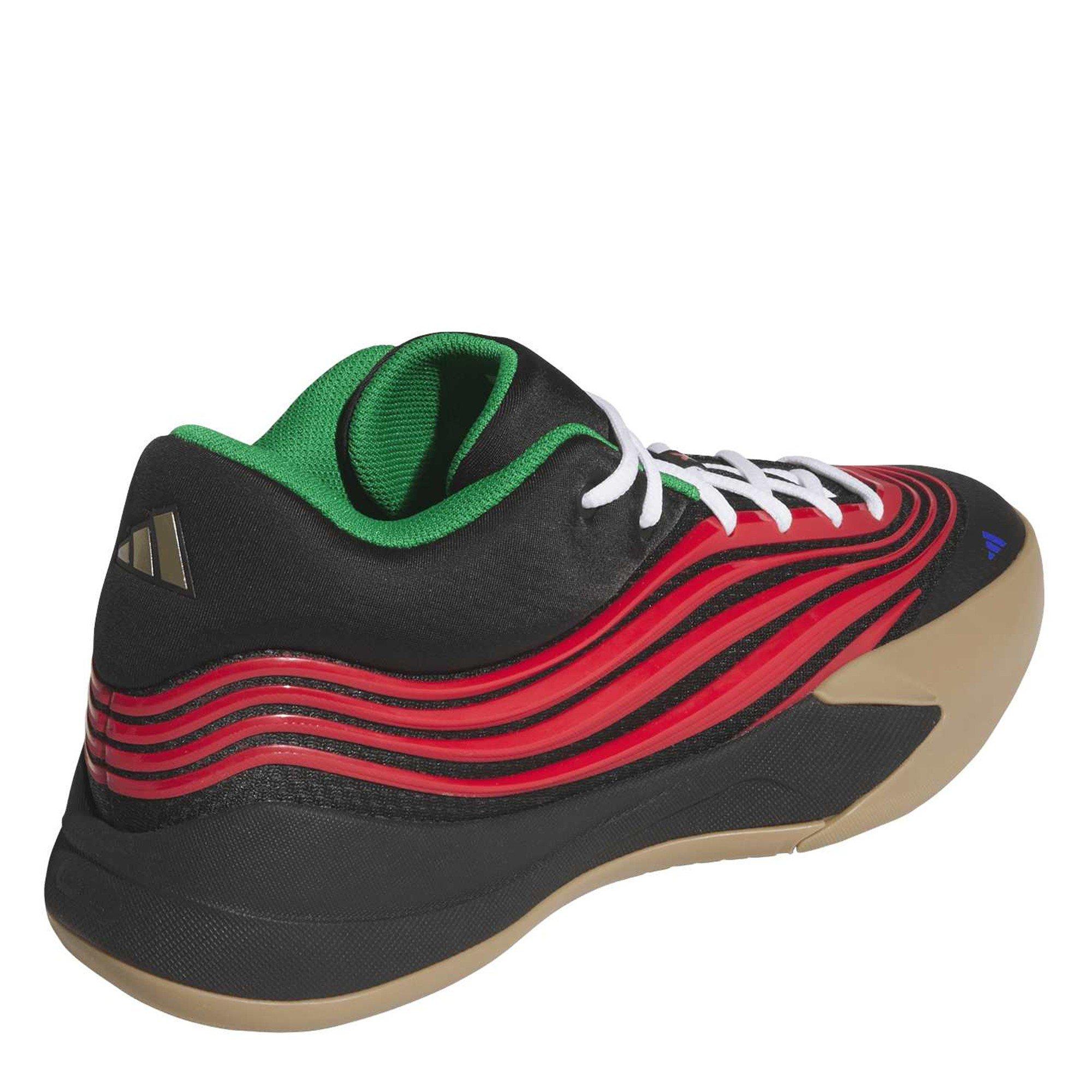 Black/Ruby/Gum - adidas - Dame X Mens Shoes - 4