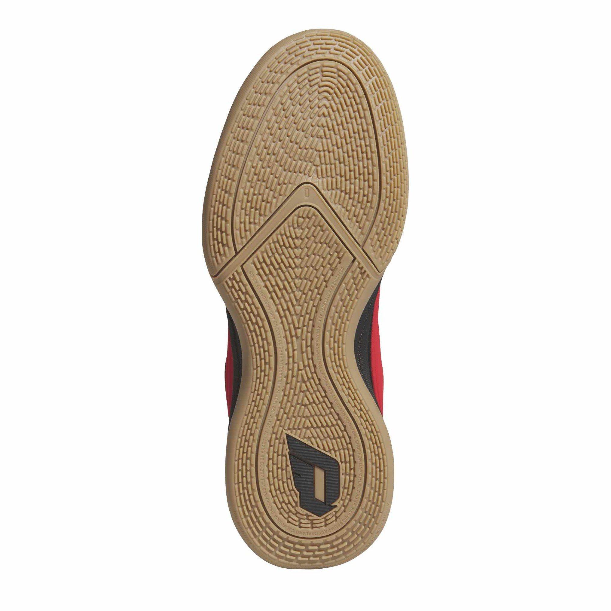 Black/Ruby/Gum - adidas - Dame X Mens Shoes - 6