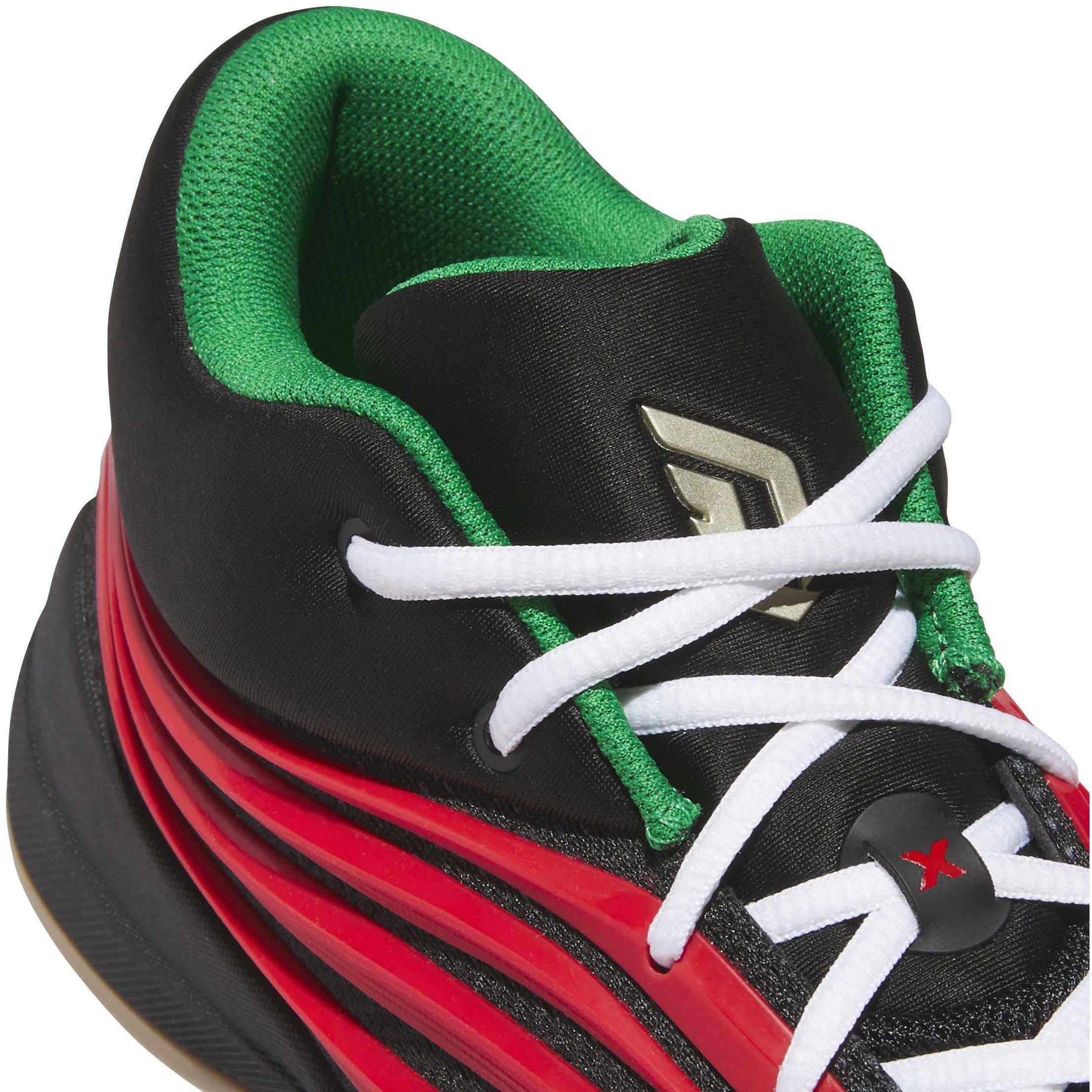 Black/Ruby/Gum - adidas - Dame X Mens Shoes - 7