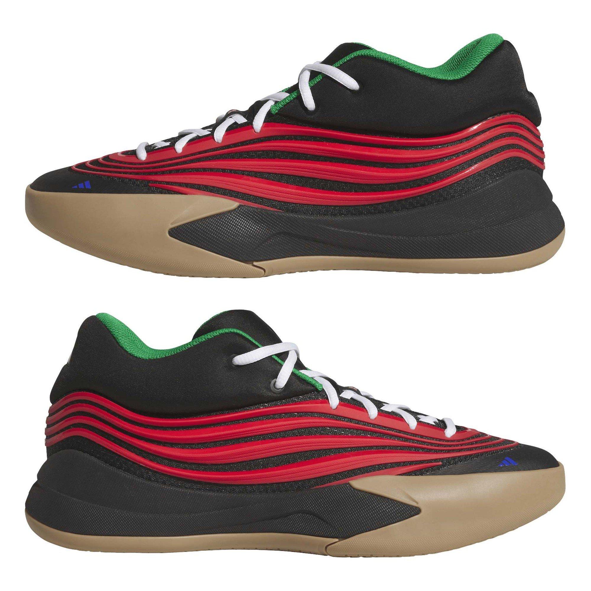 Black/Ruby/Gum - adidas - Dame X Mens Shoes - 9