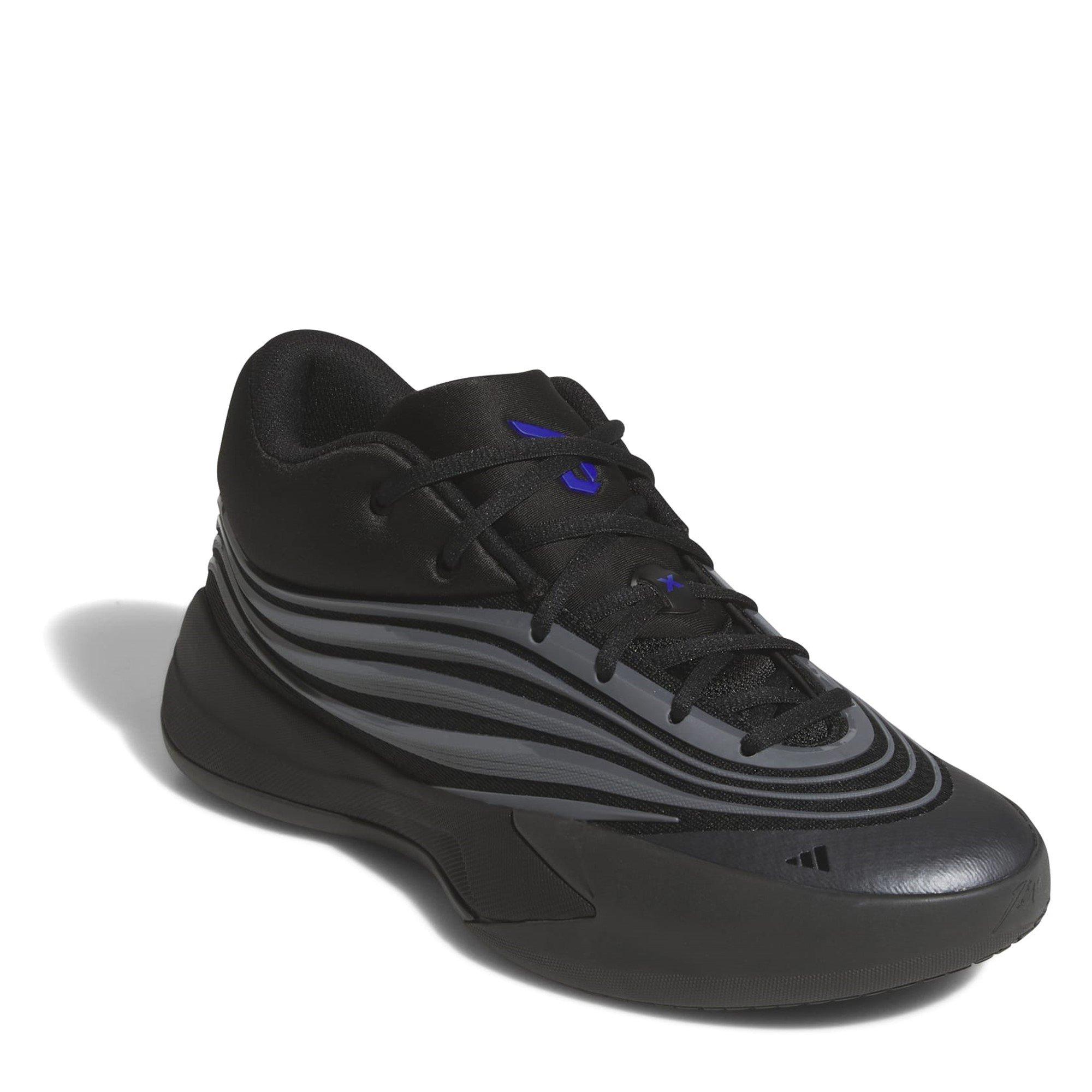 Blck/Iron/Blu - adidas - Dame X Basketball Shoes Mens - 3