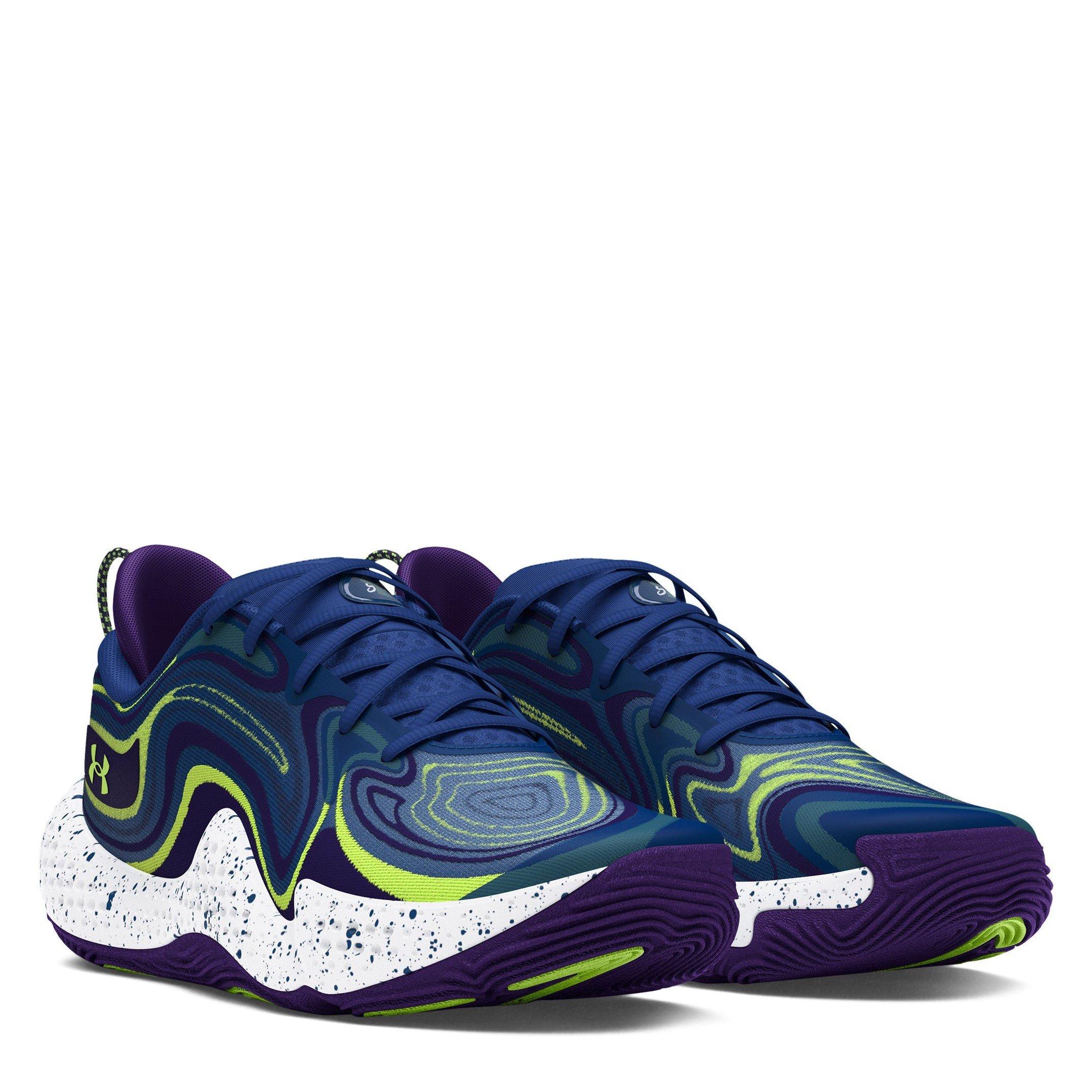 Blau - Under Armour - Adults Spawn Basketball Trainers - 5