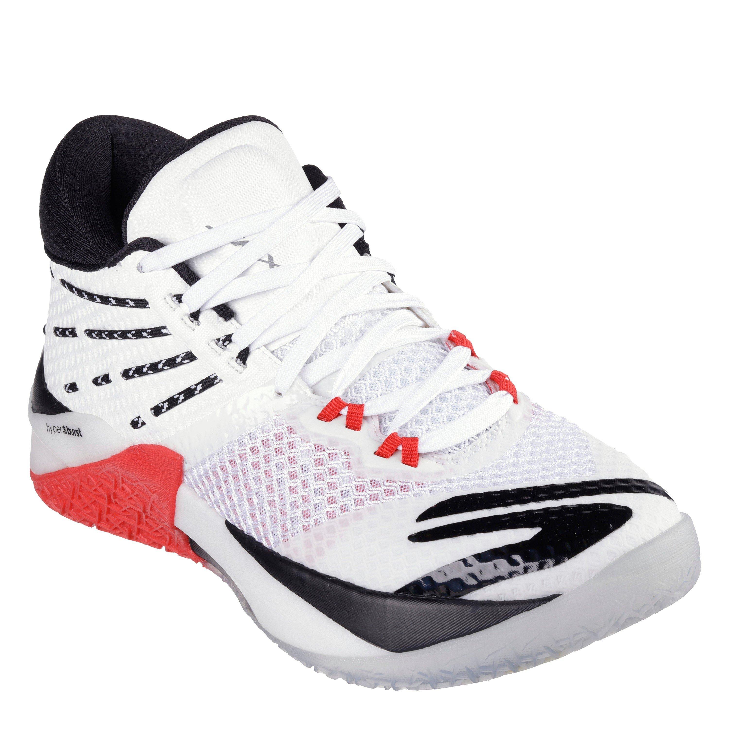 Blanco/Negro - Skechers - Reign Basketball Trainers Mens - 3