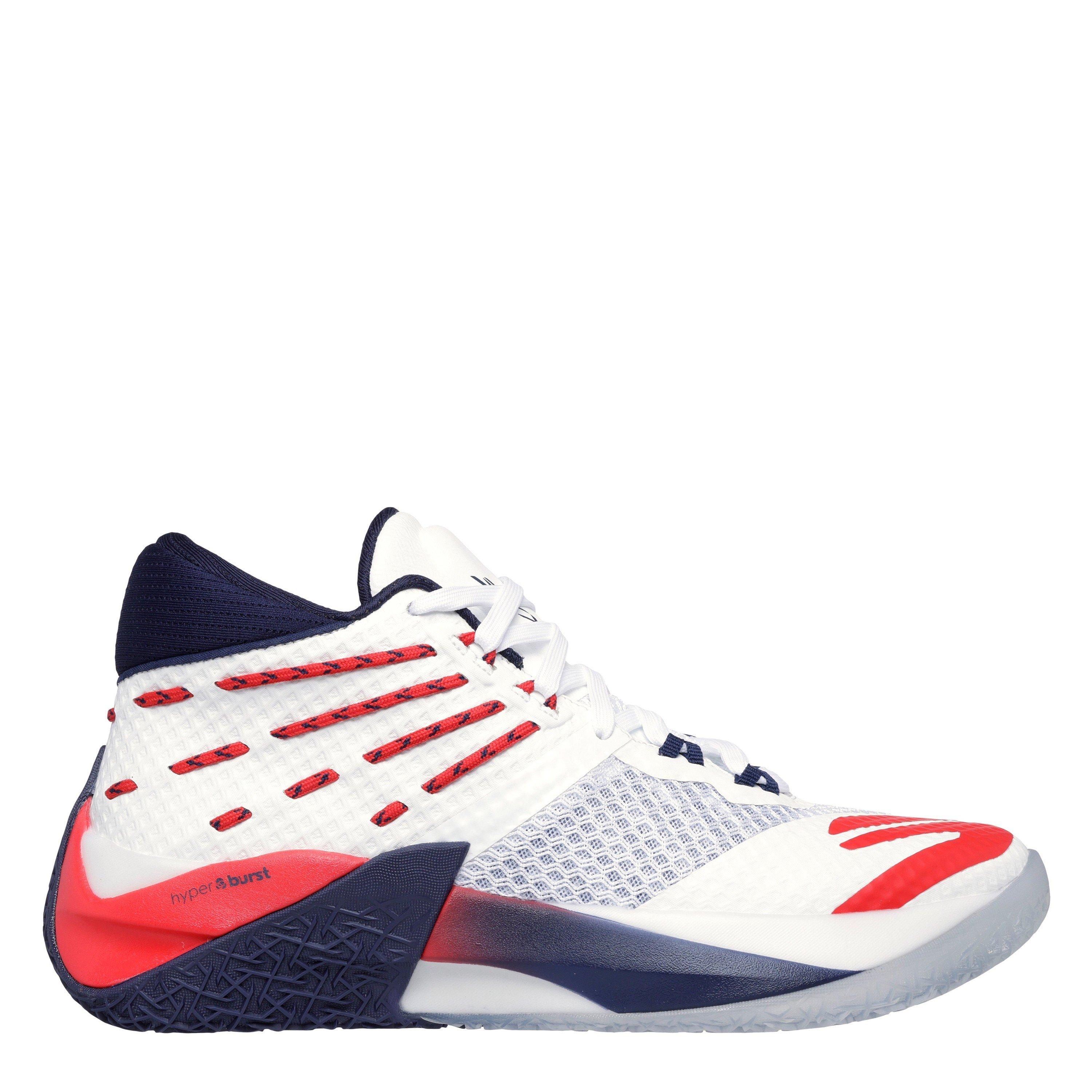 Skechers Men's Reign Basketball Trainers - White/Red - 8 (42)