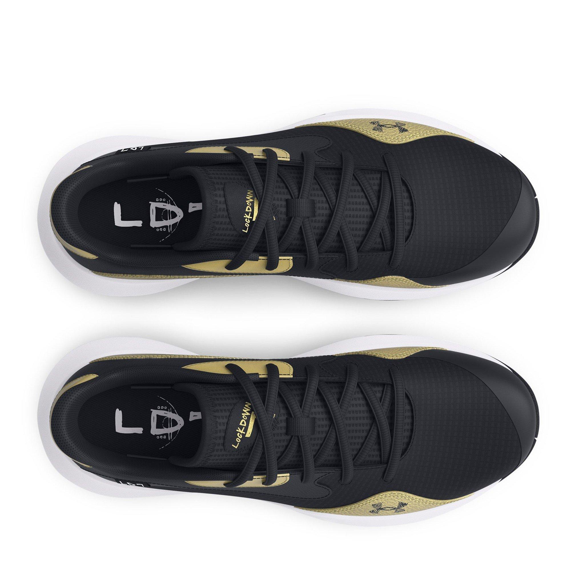 Black - Under Armour - Under Armour Ua Lockdown 7 Low Basketball Trainers Mens - 4