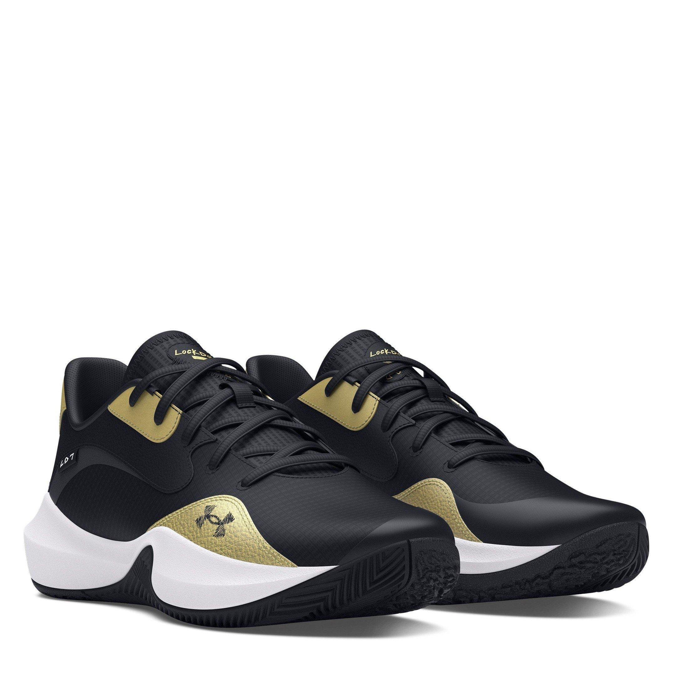 Black - Under Armour - Under Armour Ua Lockdown 7 Low Basketball Trainers Mens - 5