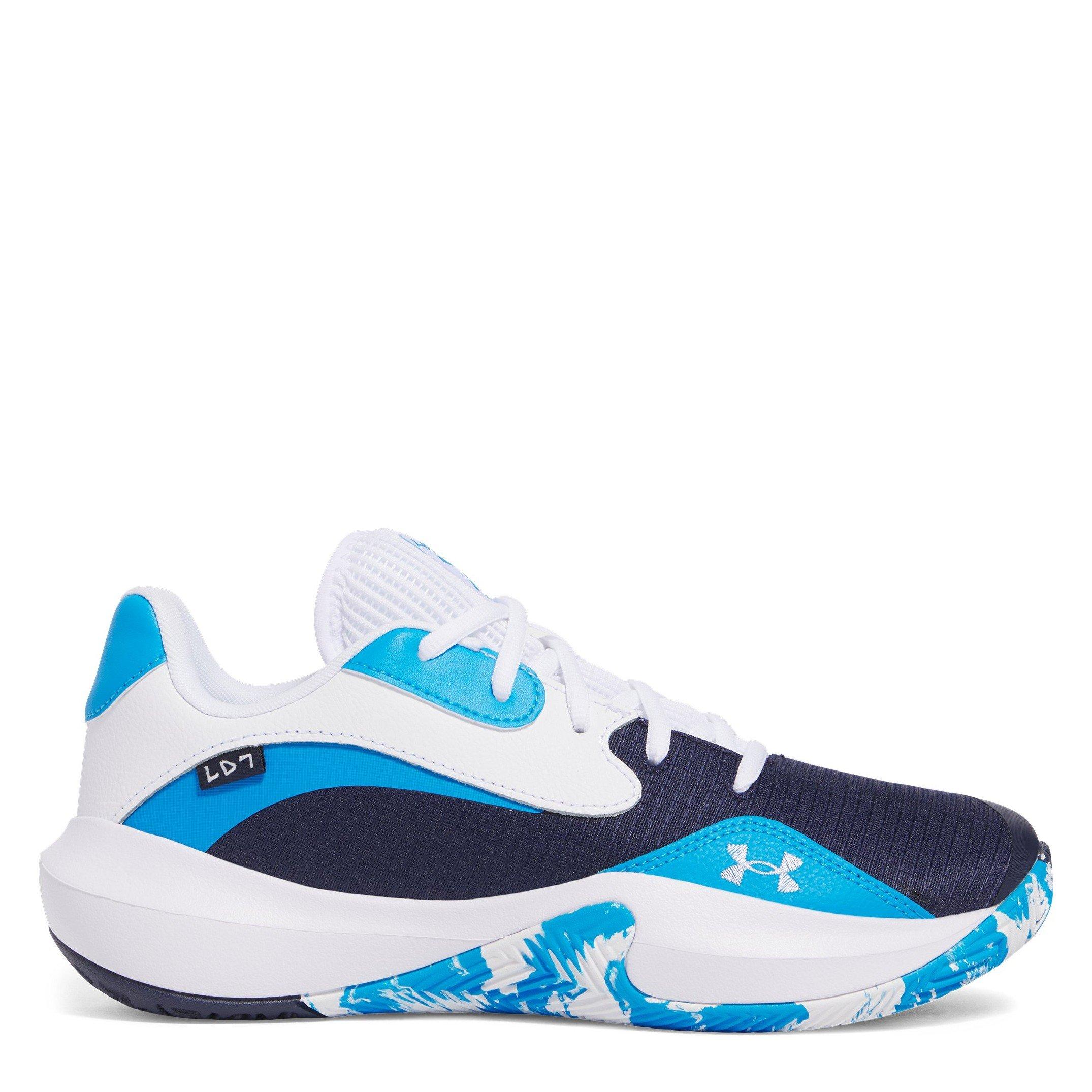 Under Armour Men's Ua Lockdown 7 Low Basketball Trainers - Blue - 10 (45)