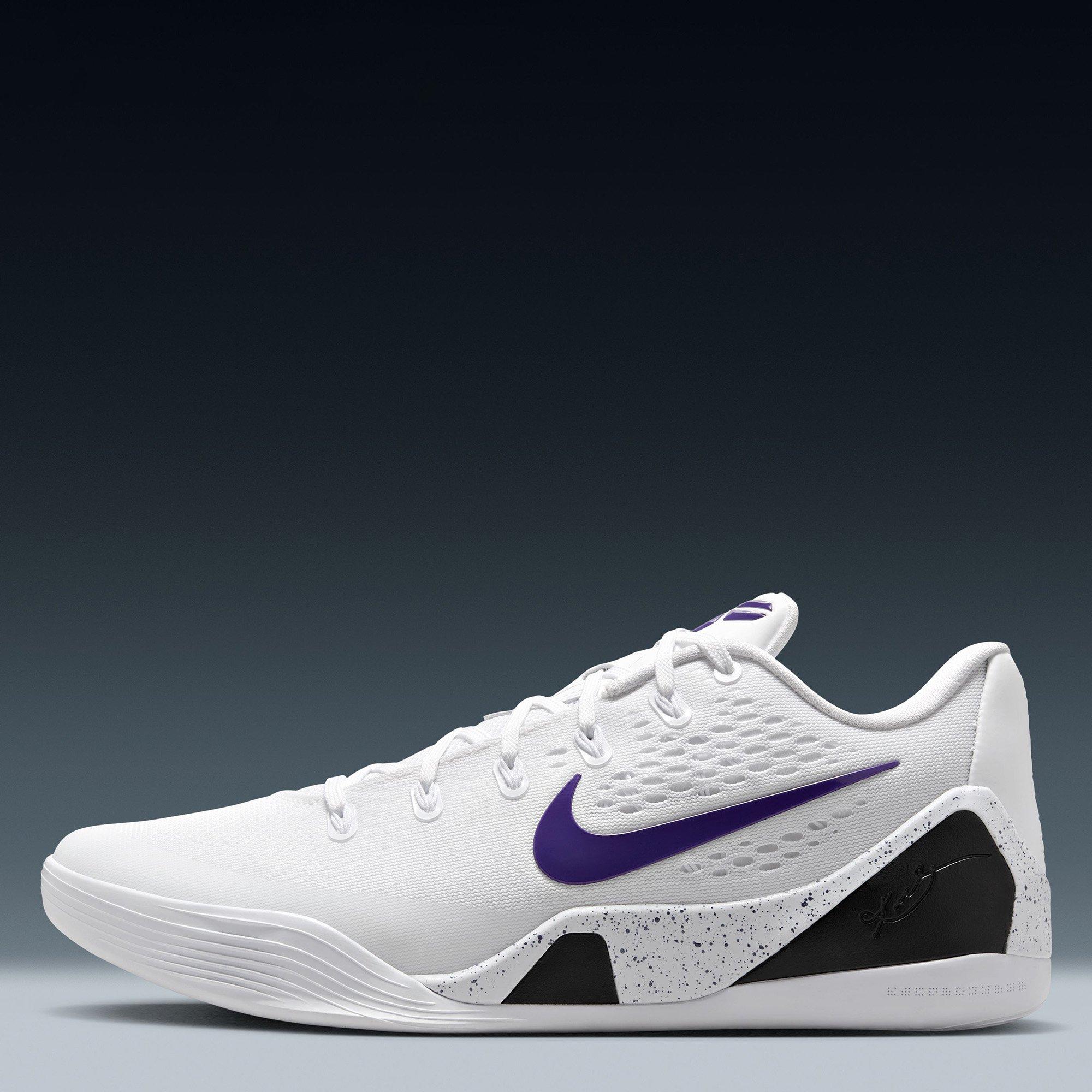 Wht/Purple-Wht - Nike - Kobe IX Elite Low EM Protro Basketball Shoes - 2