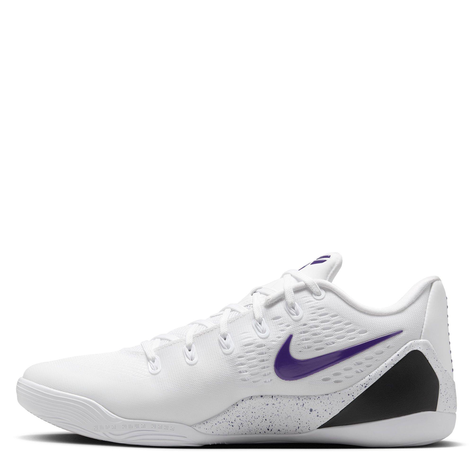 Wht/Purple-Wht - Nike - Kobe IX Elite Low EM Protro Basketball Shoes - 3