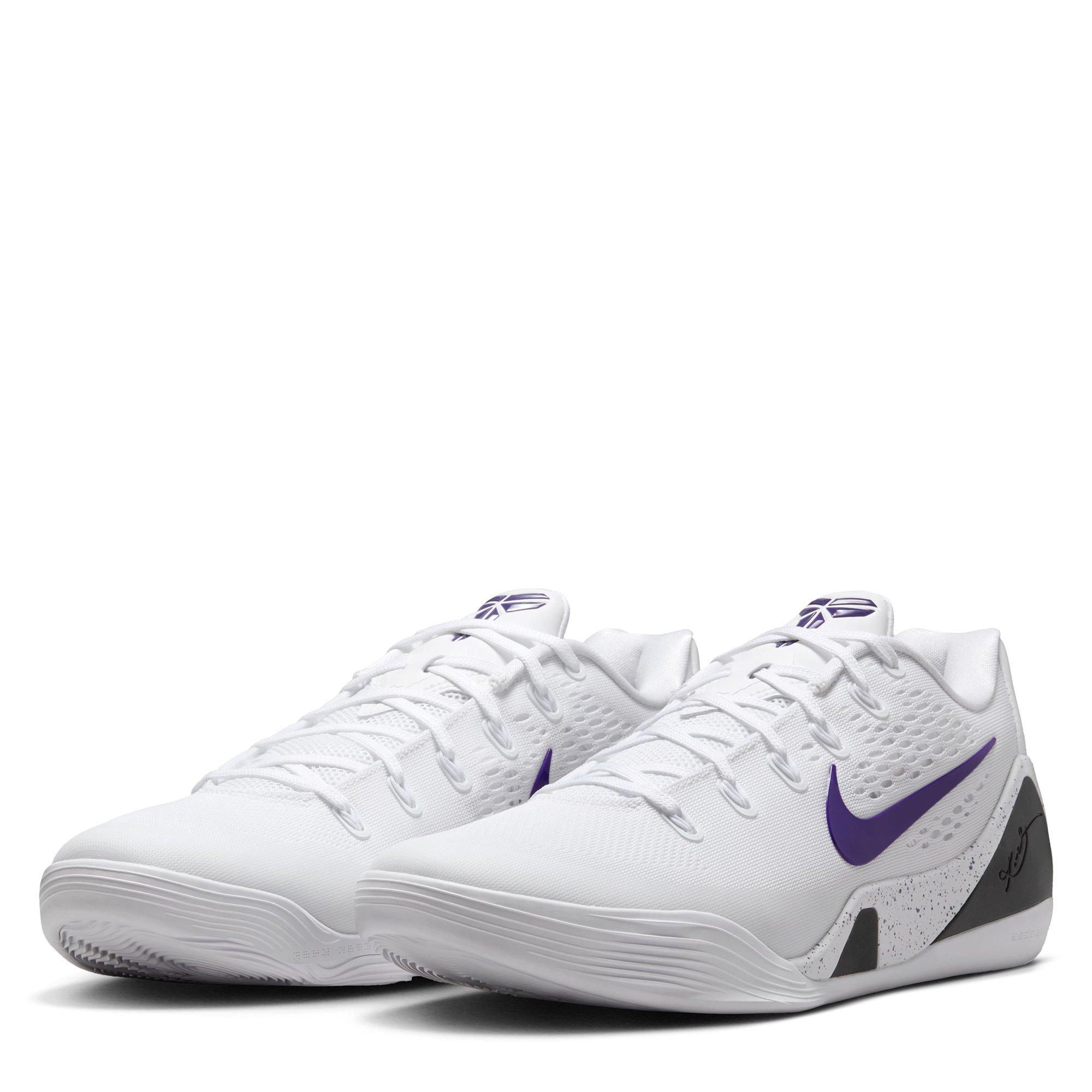 Wht/Purple-Wht - Nike - Kobe IX Elite Low EM Protro Basketball Shoes - 6