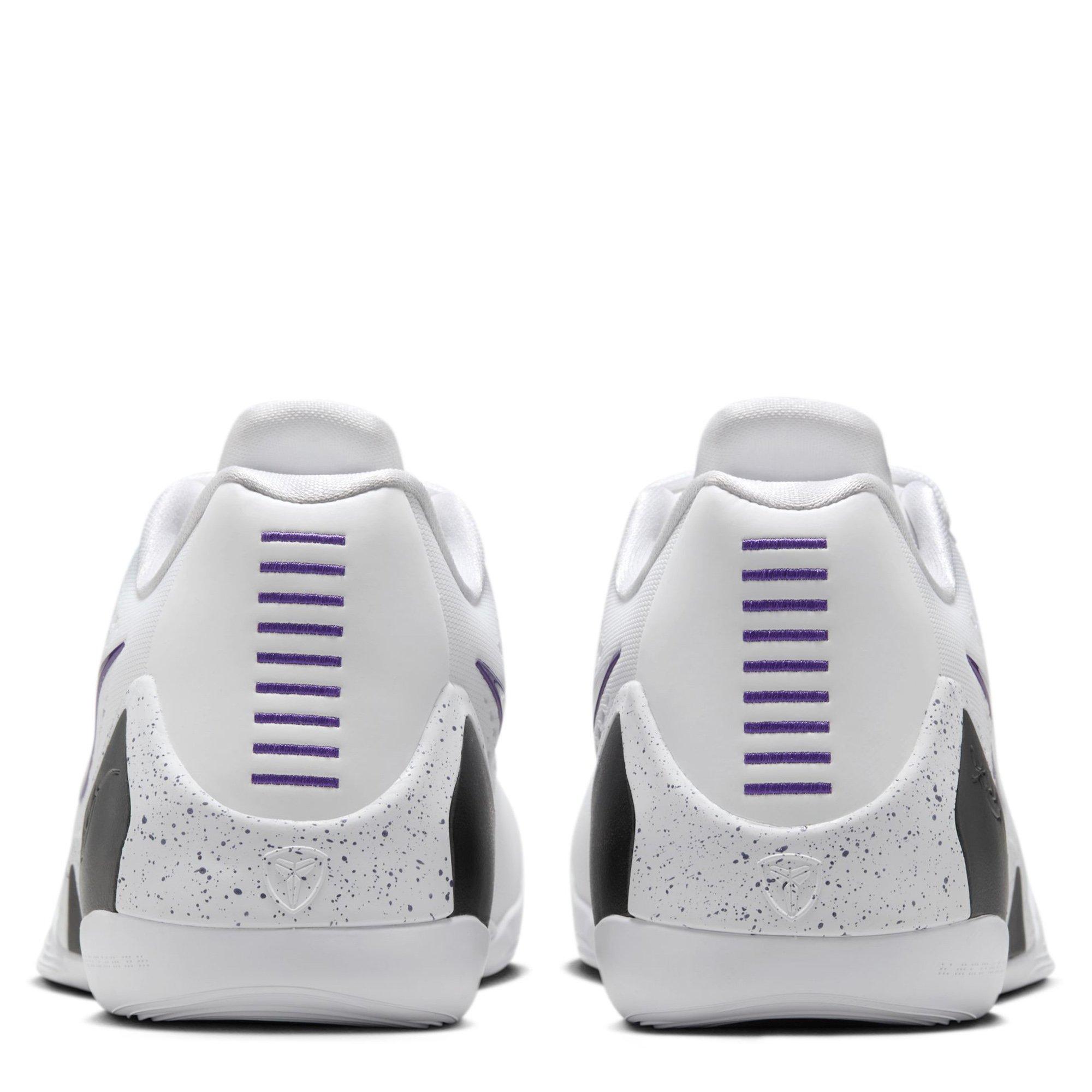 Wht/Purple-Wht - Nike - Kobe IX Elite Low EM Protro Basketball Shoes - 7