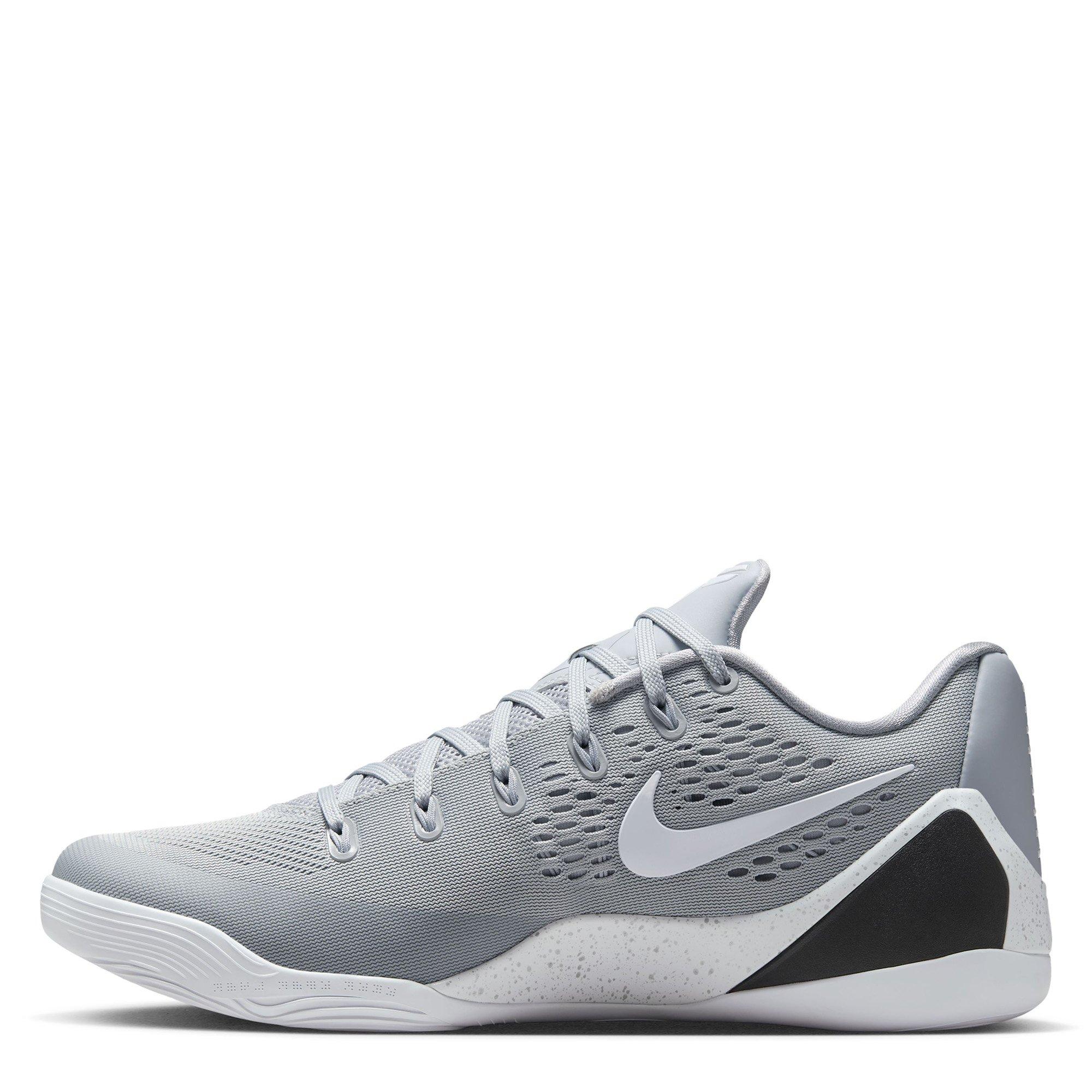 Wolf Grey/White - Nike - Kobe IX Elite Low EM Protro Basketball Shoes - 3