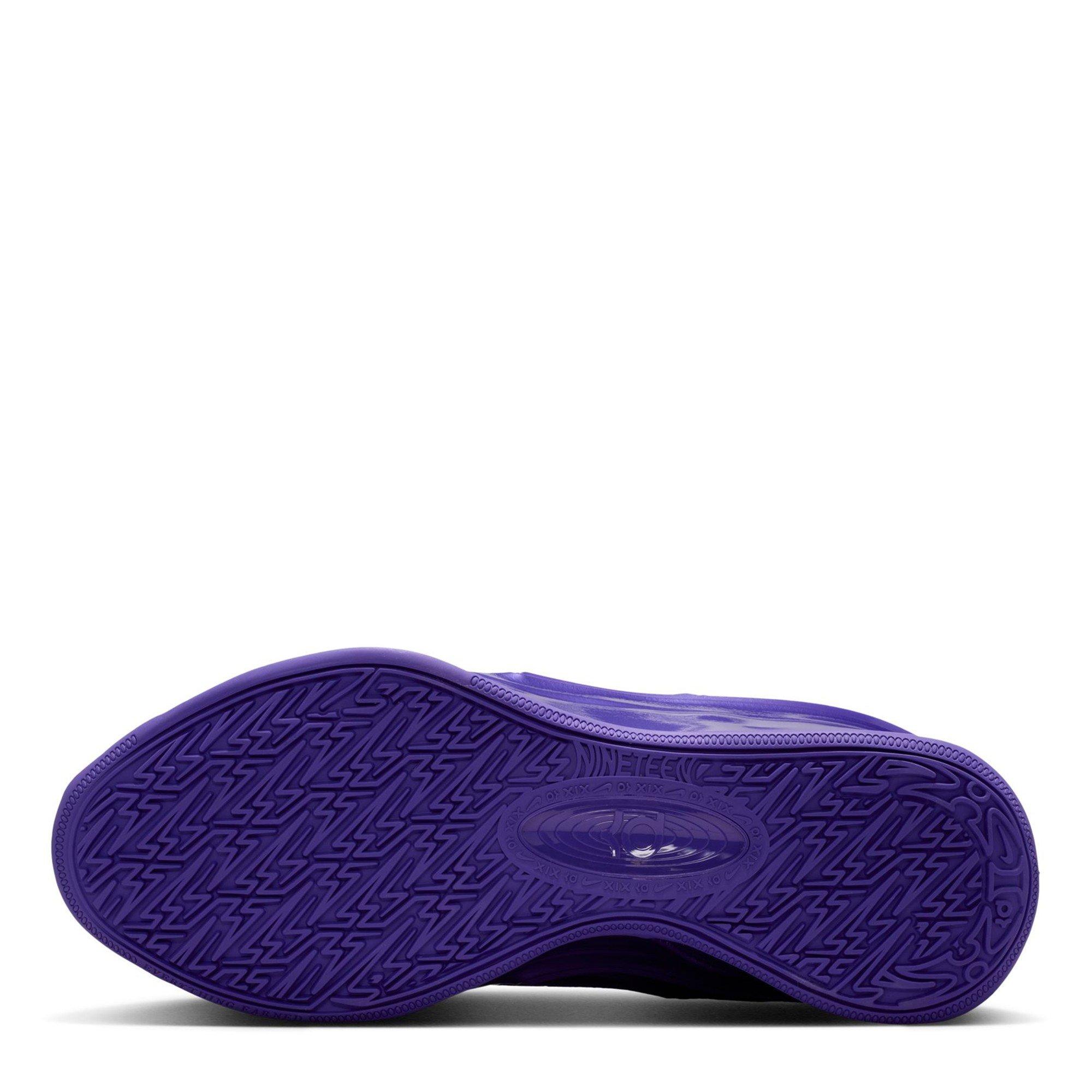 Paars/Goud - Nike - KD 19 Purple Stuff Mens Basketball Trainers - 3