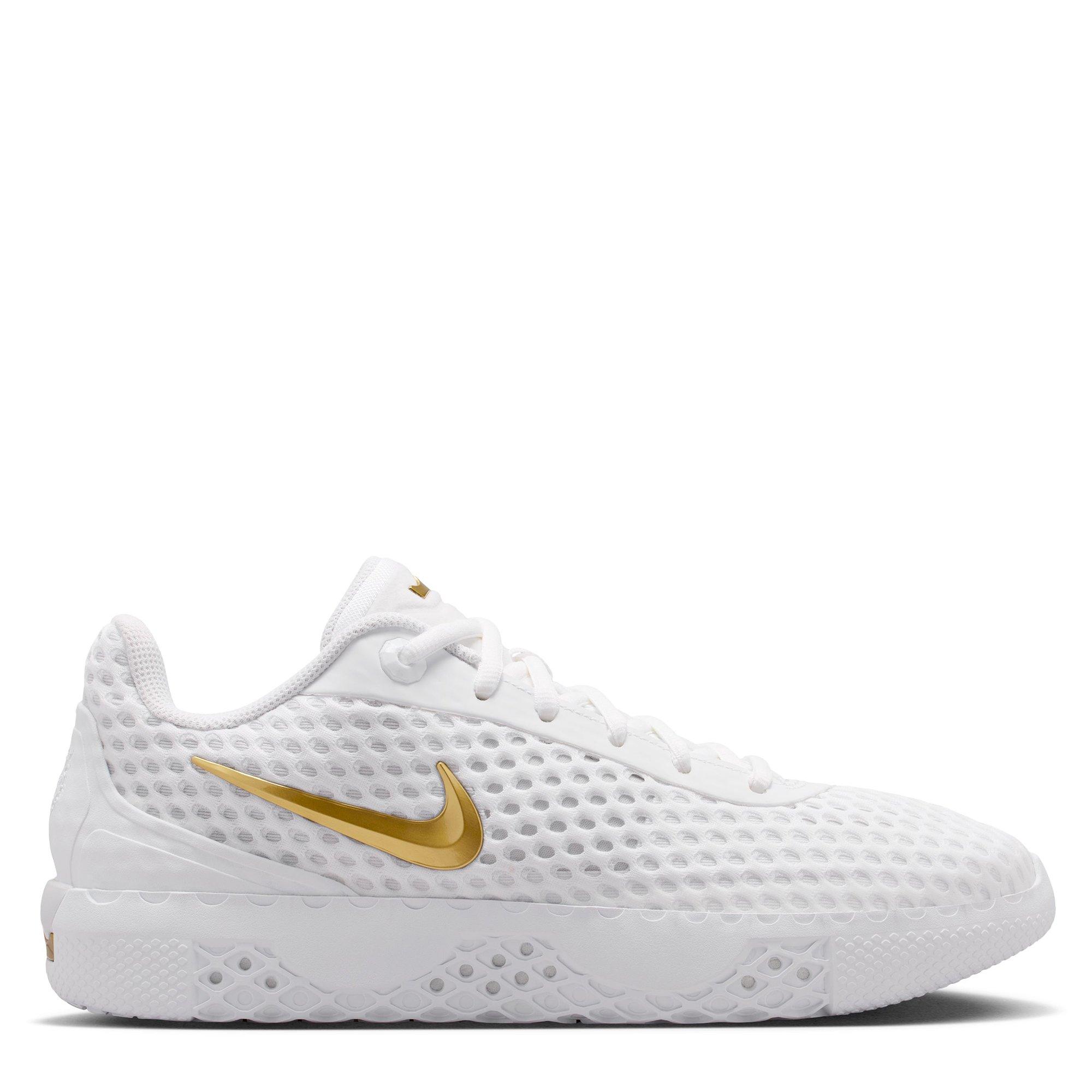 Wht/Gold/Wht - Nike - LeBron Witness X Mens Basketball Shoes - 1