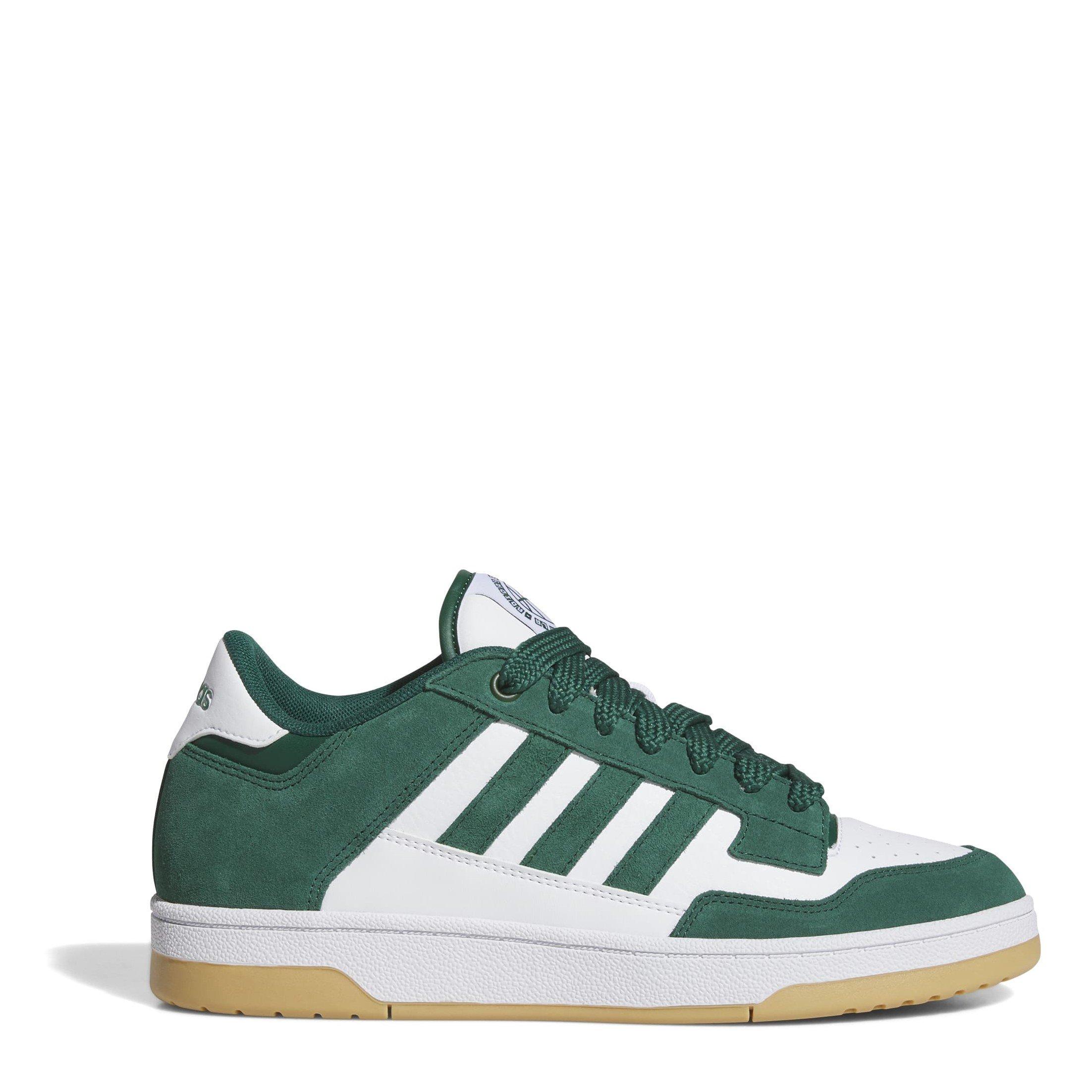 Adidas Men's Green/Wht/Gum Rapid Court Low-Top Trainers - 9 (43.3)