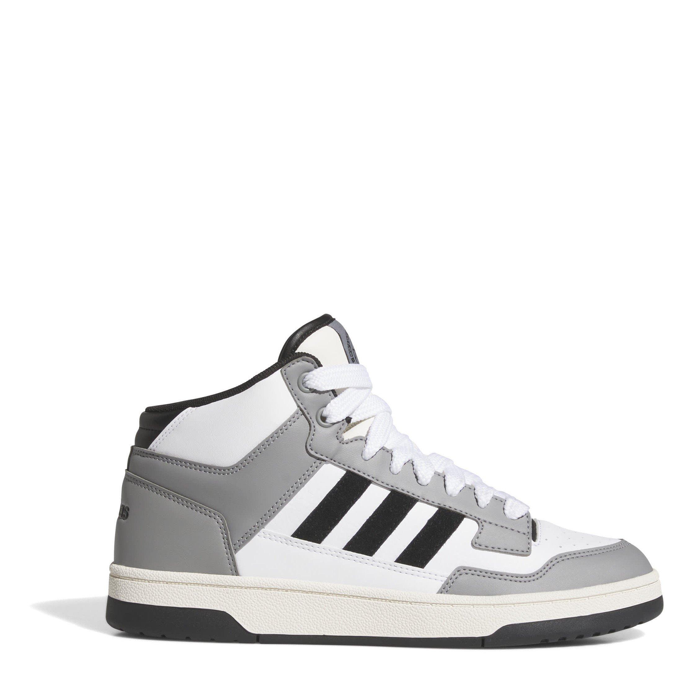 Grey/Blk/Wht - adidas - Rapid Court Mid High-Top Trainers Mens - 1