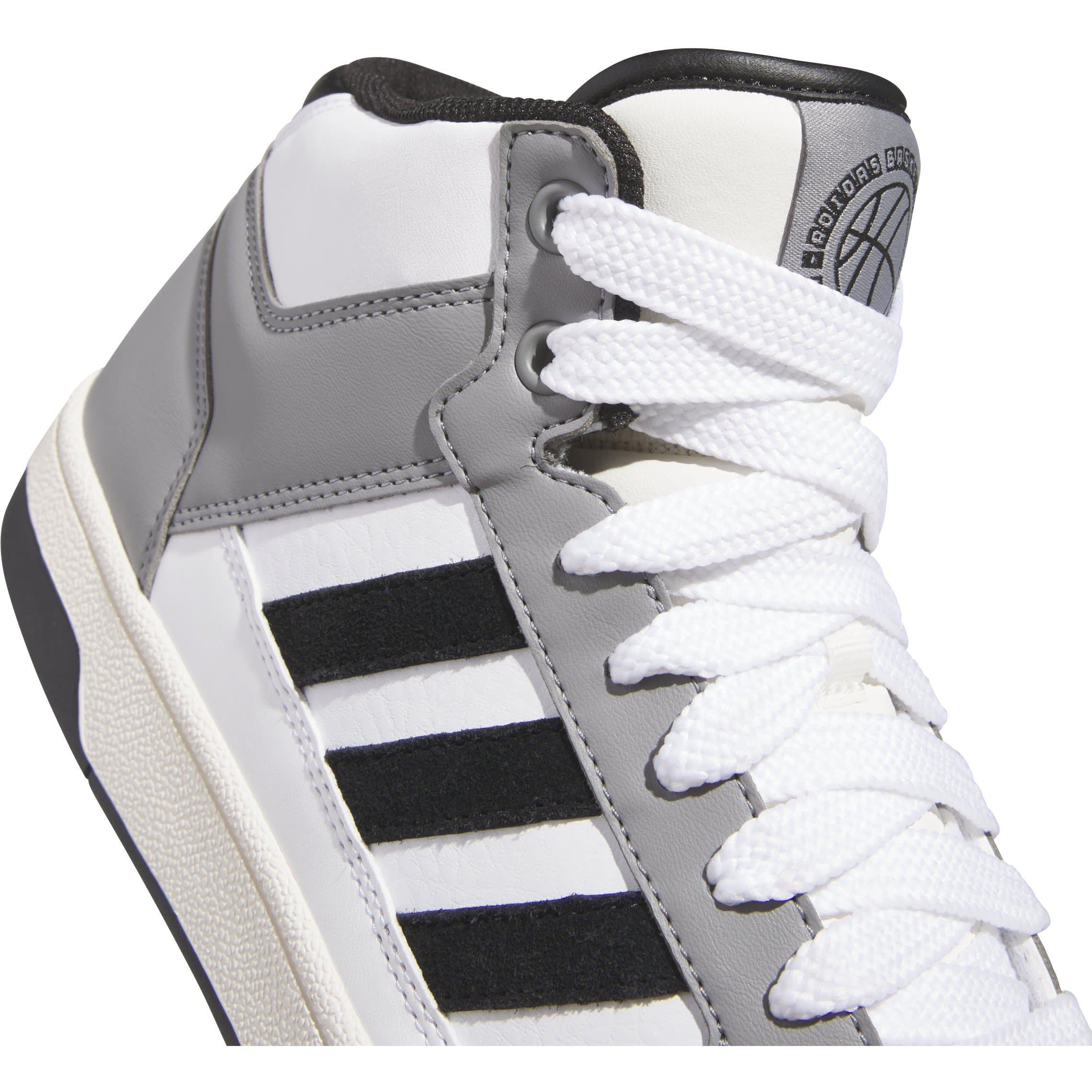 Grey/Blk/Wht - adidas - Rapid Court Mid High-Top Trainers Mens - 7