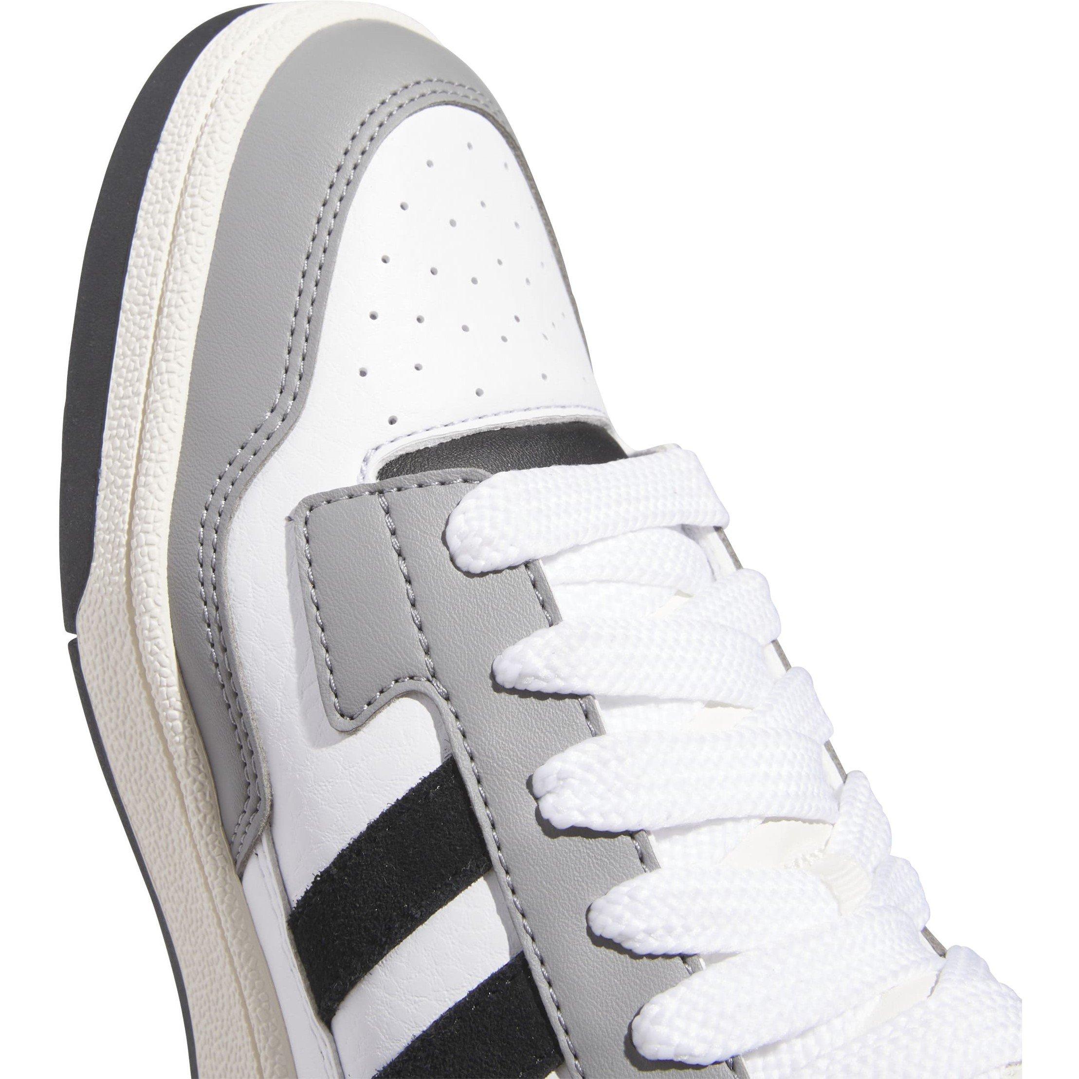 Grey/Blk/Wht - adidas - Rapid Court Mid High-Top Trainers Mens - 8