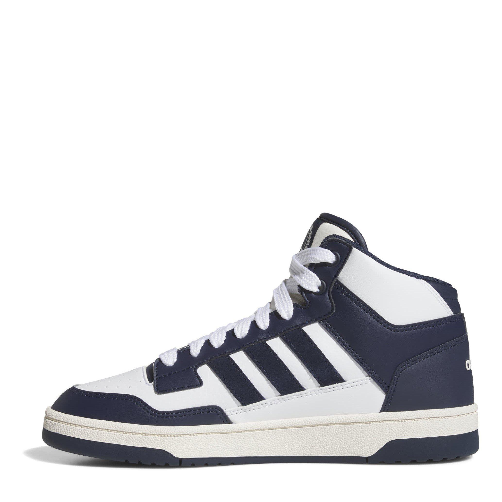Navy/White - adidas - Rapid Court Mid High-Top Trainers Mens - 2
