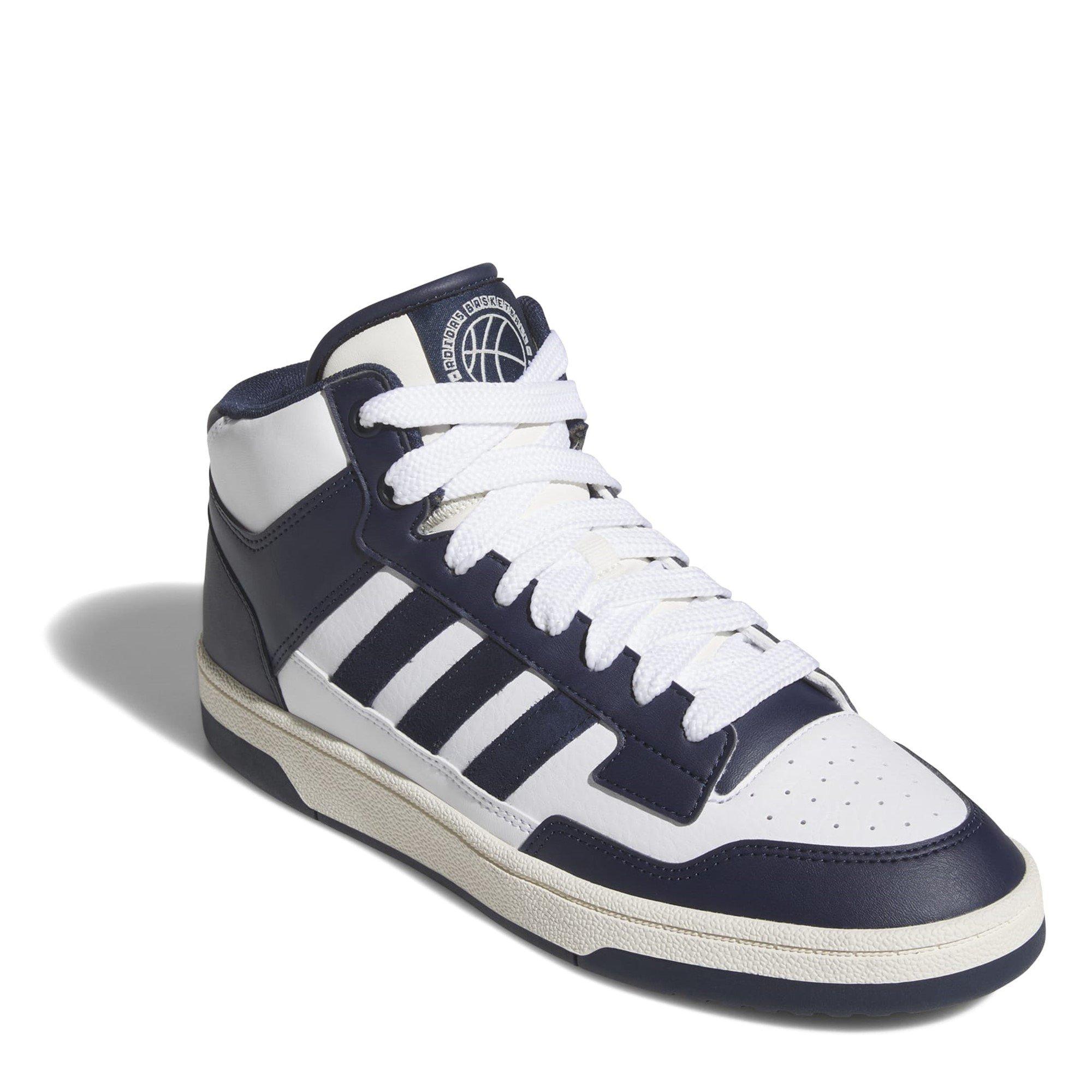 Navy/White - adidas - Rapid Court Mid High-Top Trainers Mens - 3