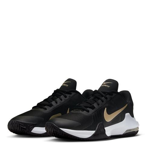 Blk/M.Gold-Wht - Nike - Air Max Impact 4 Mens Basketball Shoes - 4