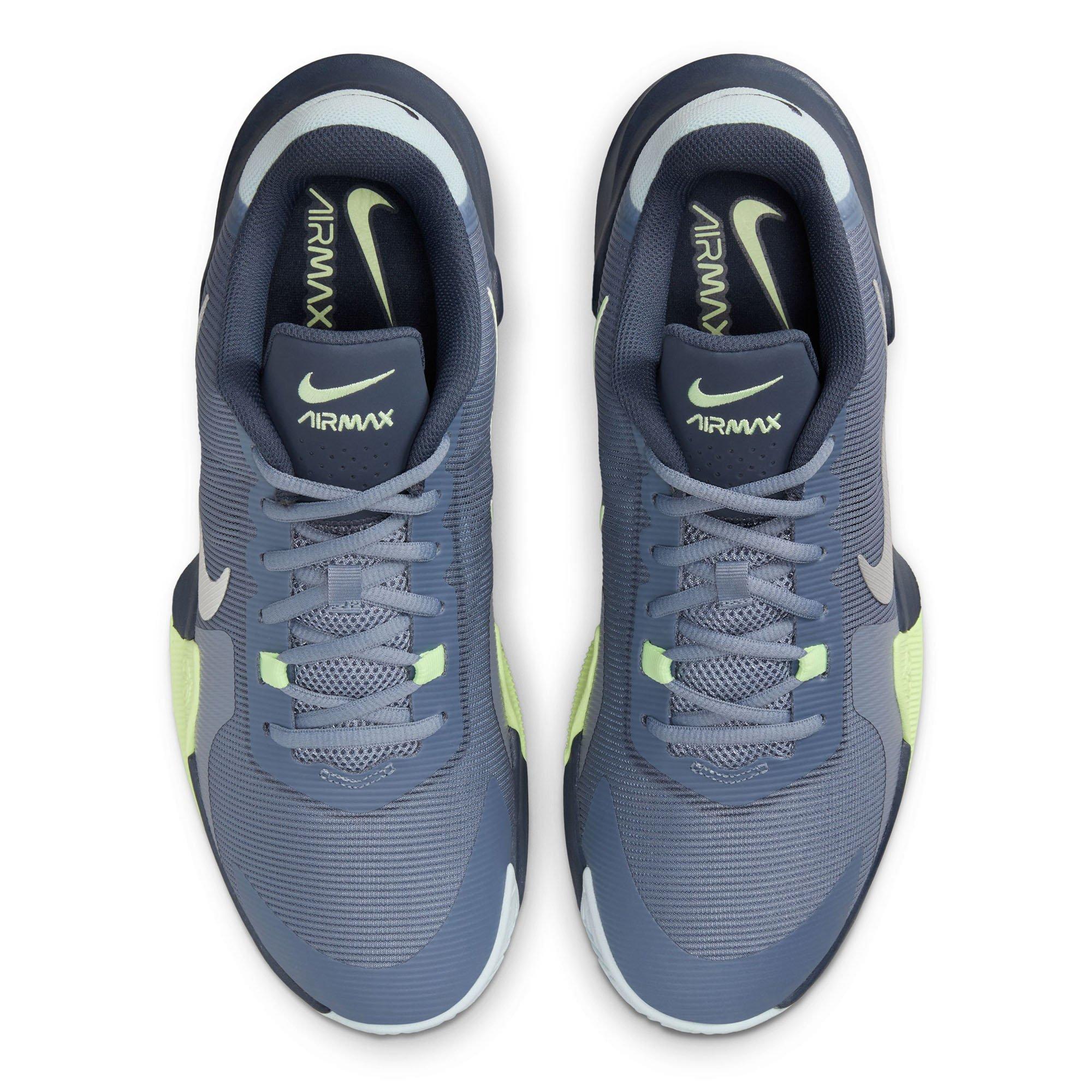 Ashen/Volt-Blue - Nike - NIke Air Max Impact 4 Adults Basketball Shoes - 4