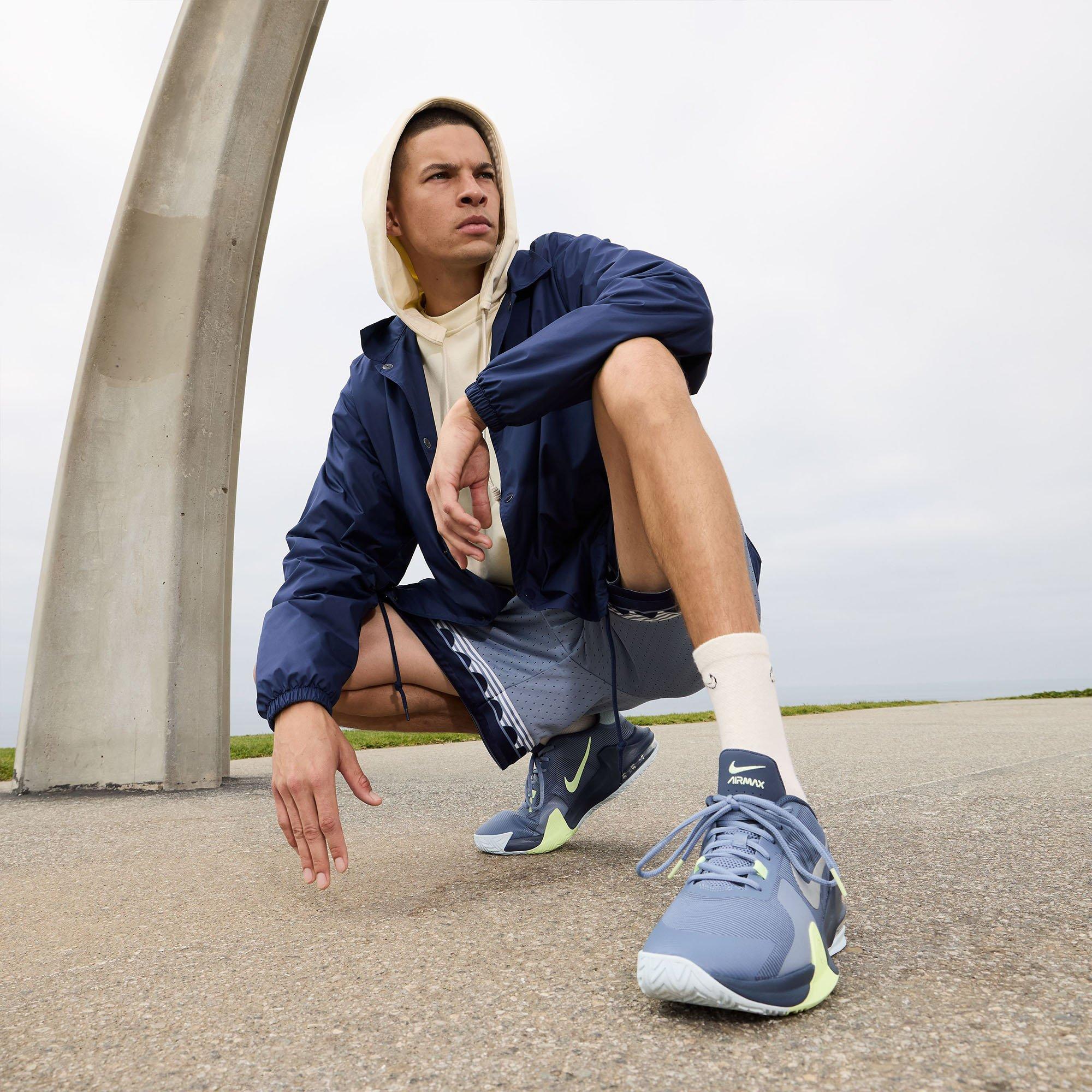 Ashen/Volt-Blue - Nike - NIke Air Max Impact 4 Adults Basketball Shoes - 10