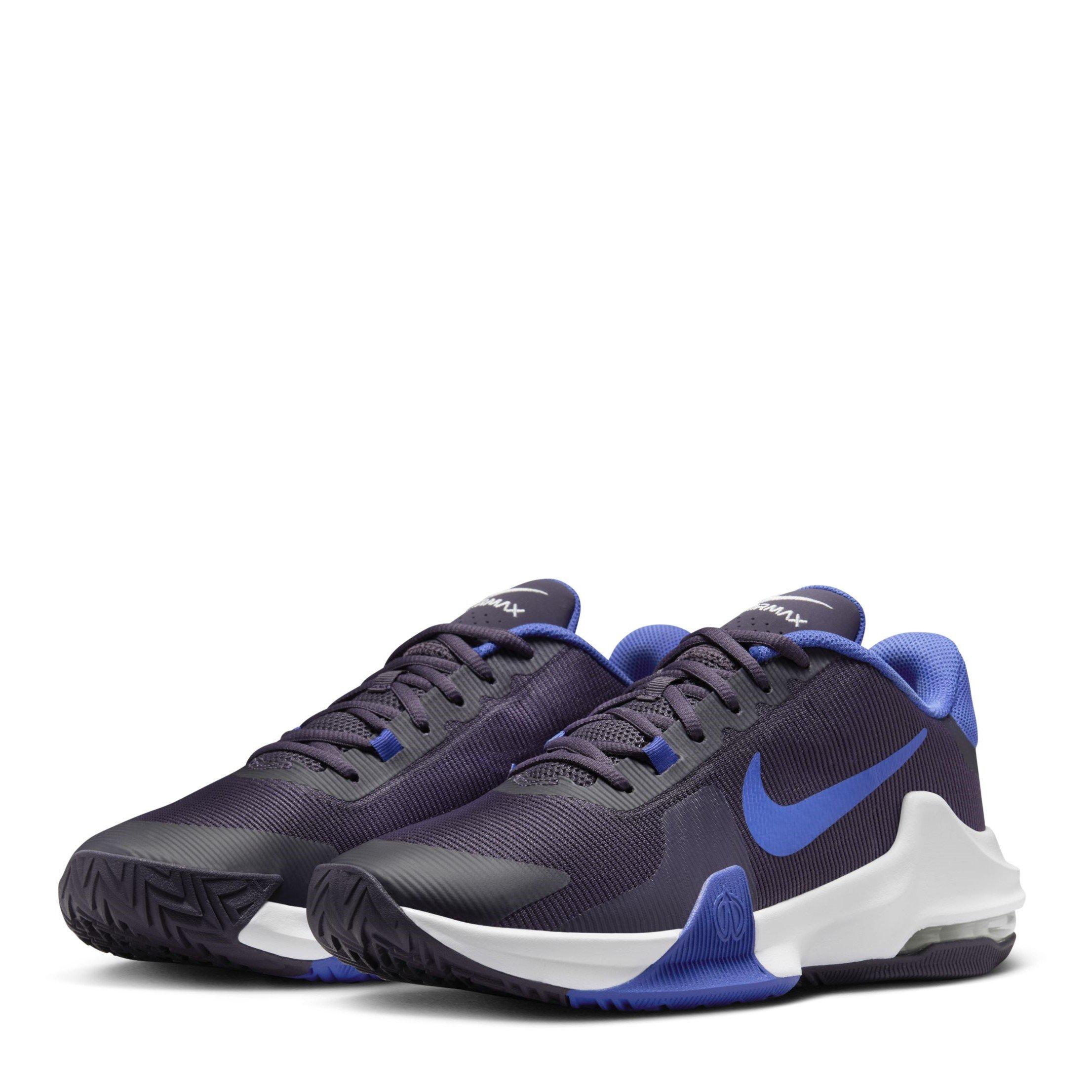 Raisin/Blue-Wht - Nike - NIke Air Max Impact 4 Adults Basketball Shoes - 4