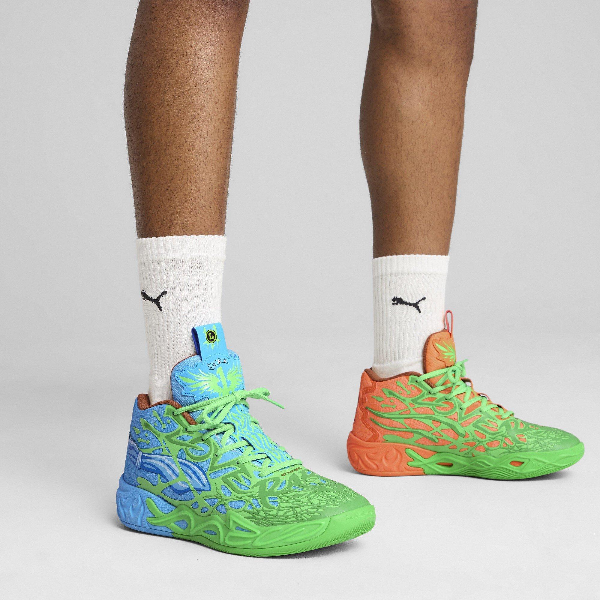 Fluro Groen P - Puma - Men's Mb.04 Tmnt L&M Basketball Trainers - 3