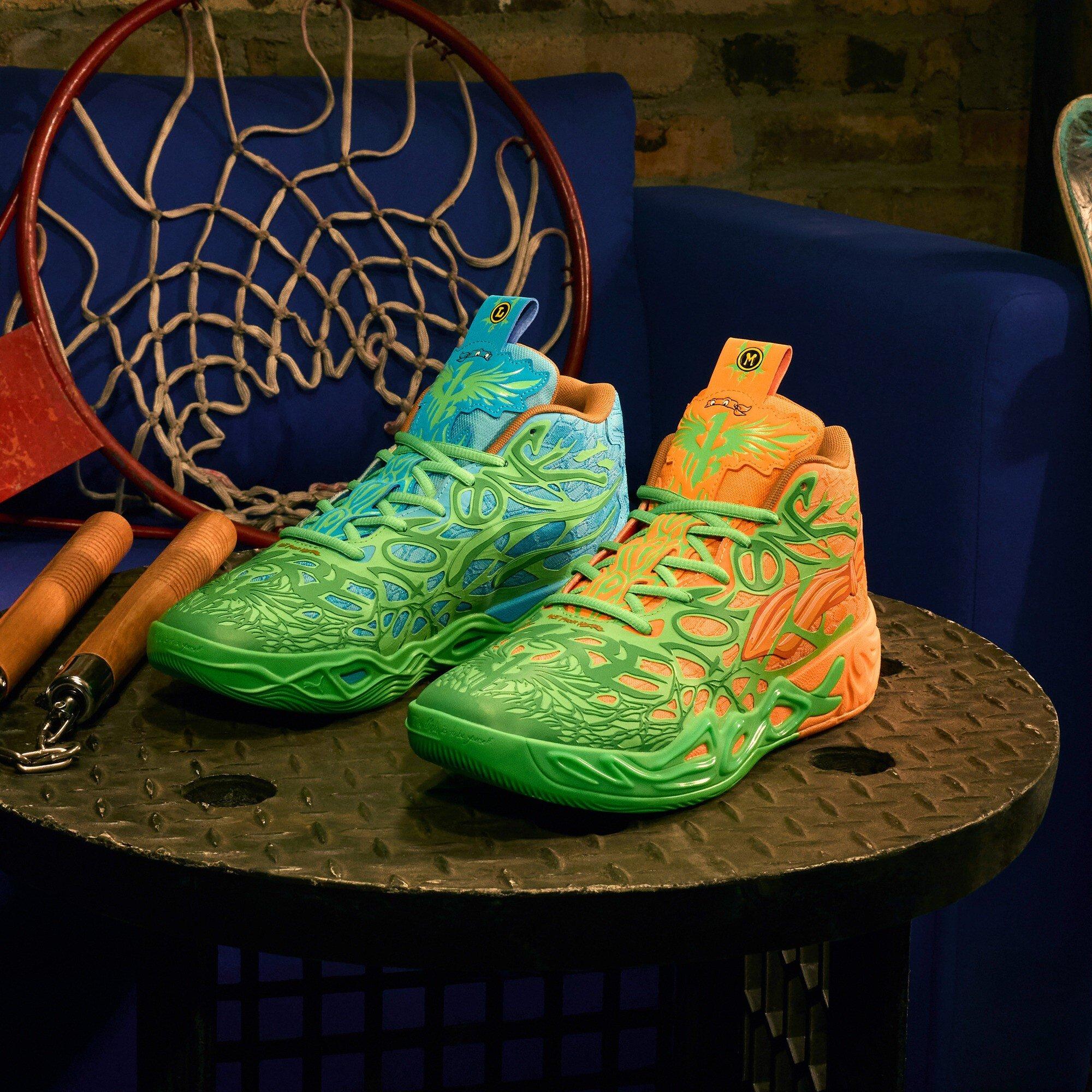 Fluro Groen P - Puma - Men's Mb.04 Tmnt L&M Basketball Trainers - 9