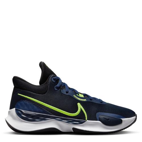 Blk/Volt-Navy - Nike - Renew Elevate 3 Adults Basketball Shoes - 1