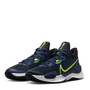 Blk/Volt-Navy - Nike - Renew Elevate 3 Adults Basketball Shoes - 4