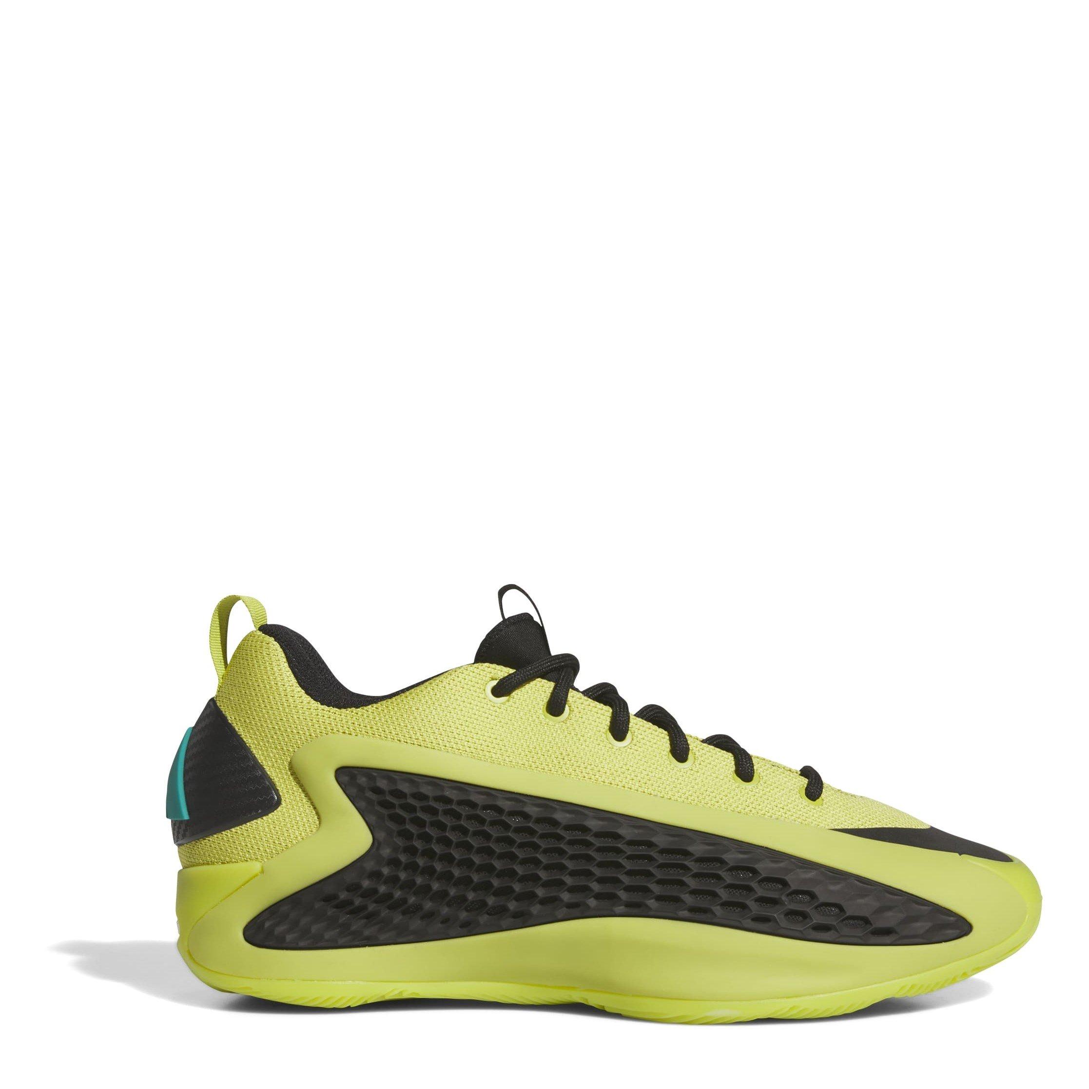 Adidas Men's Anthony Edwards 1 Basketball Shoes - Lime/Blk/Teal - 7 (40.7)