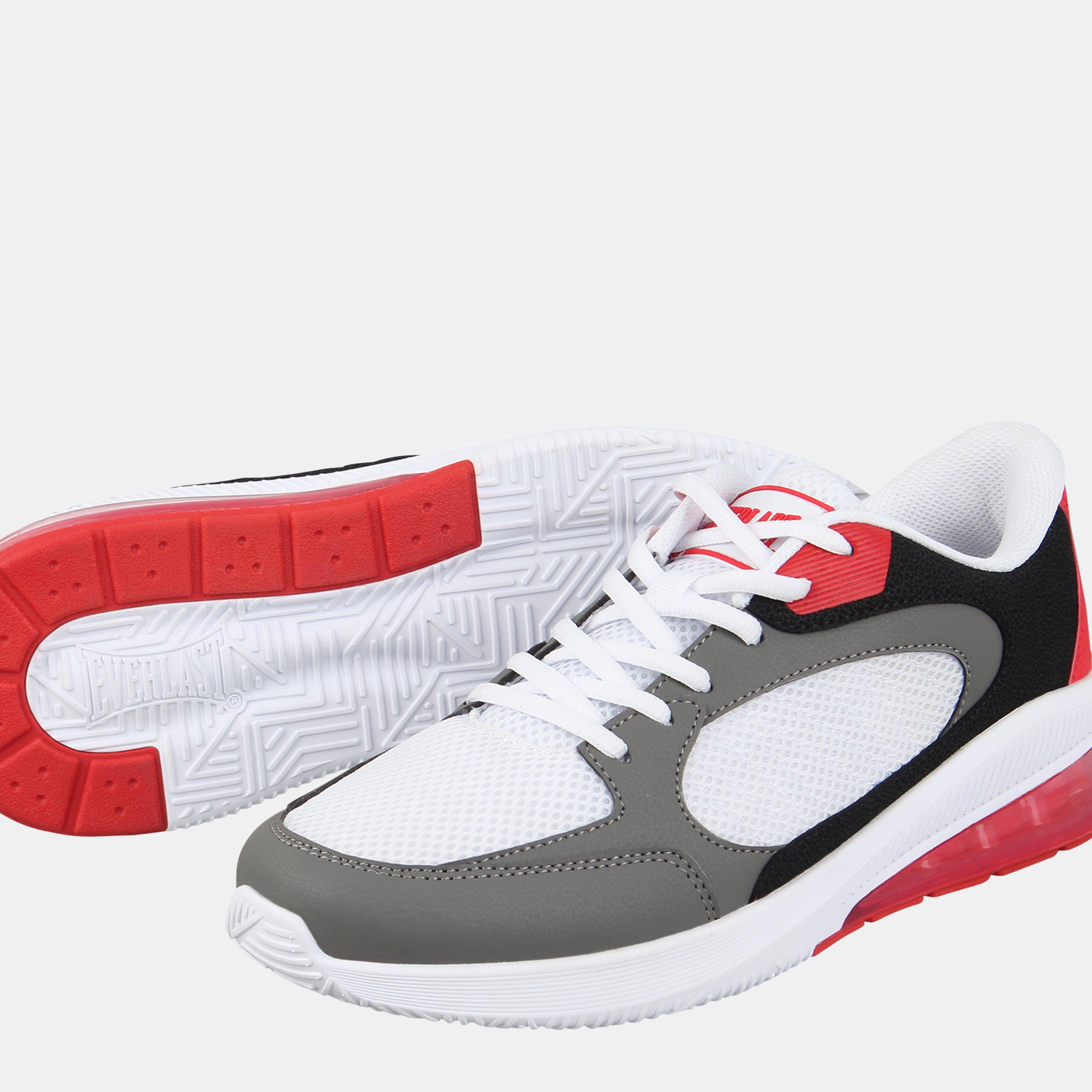 White/Red - Everlast - Men's Assist Lightweight Basketball Trainers - 3