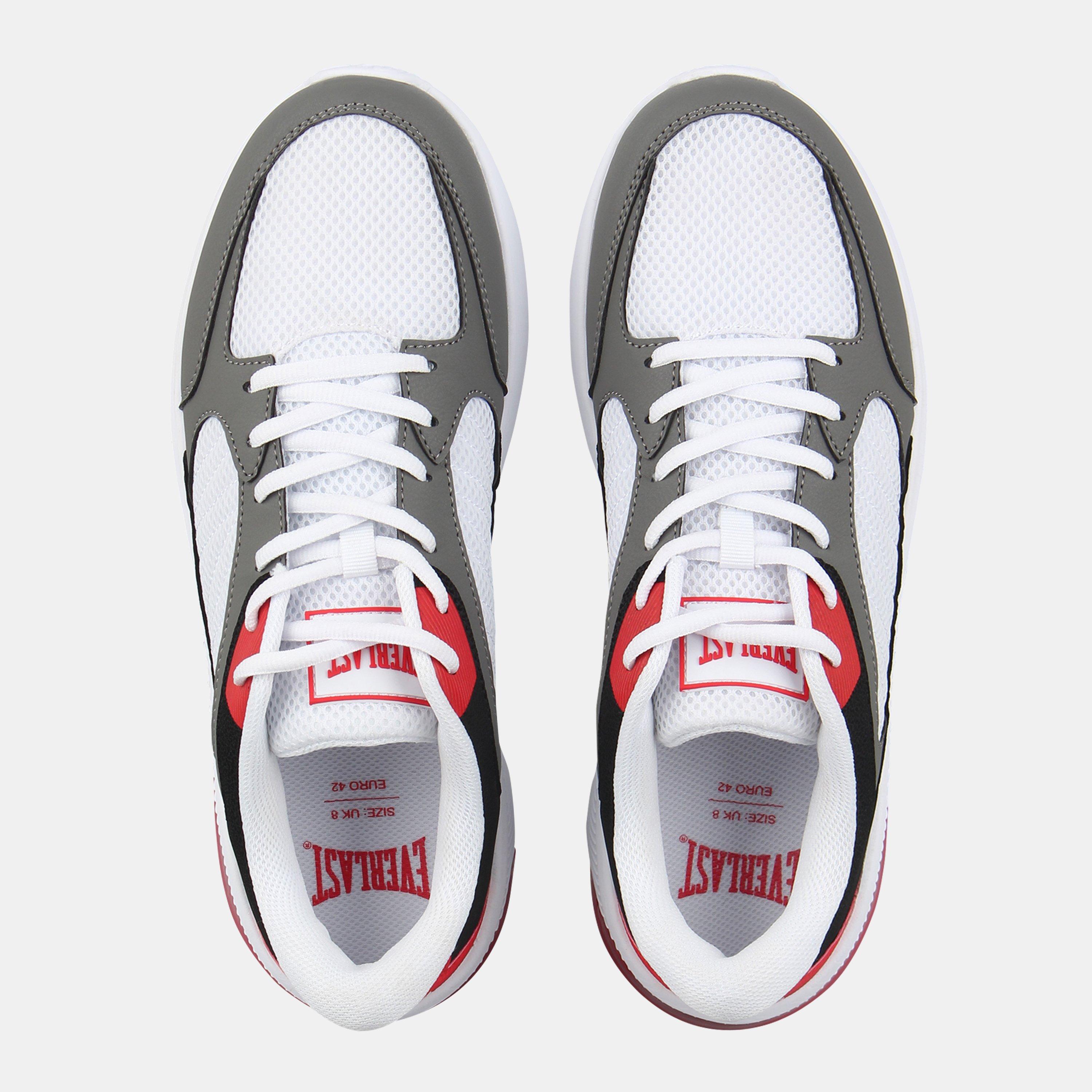 White/Red - Everlast - Men's Assist Lightweight Basketball Trainers - 4