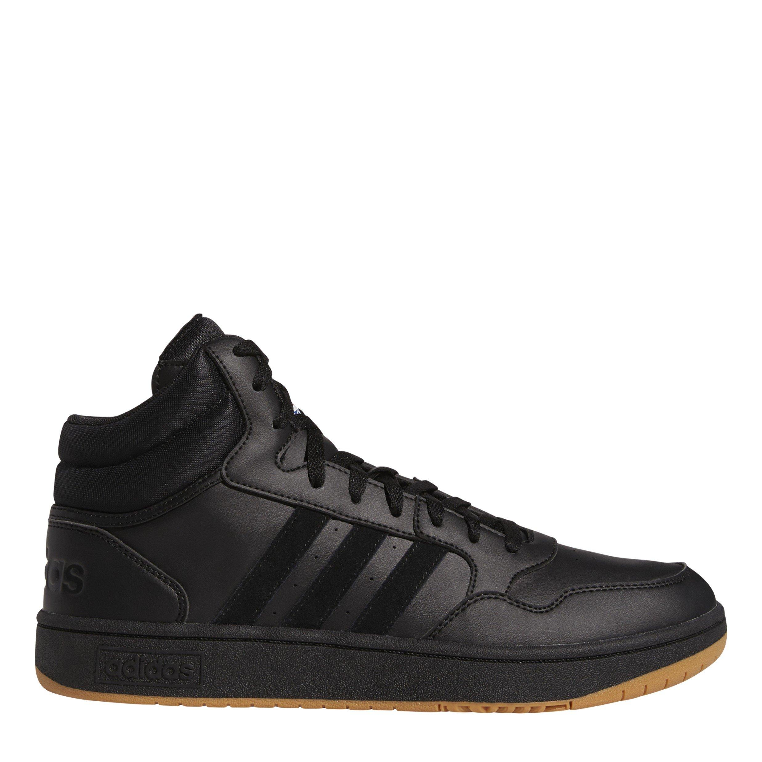 Core Black - adidas - Hoops 3.0 Mid Basketball Trainers Mens - 1